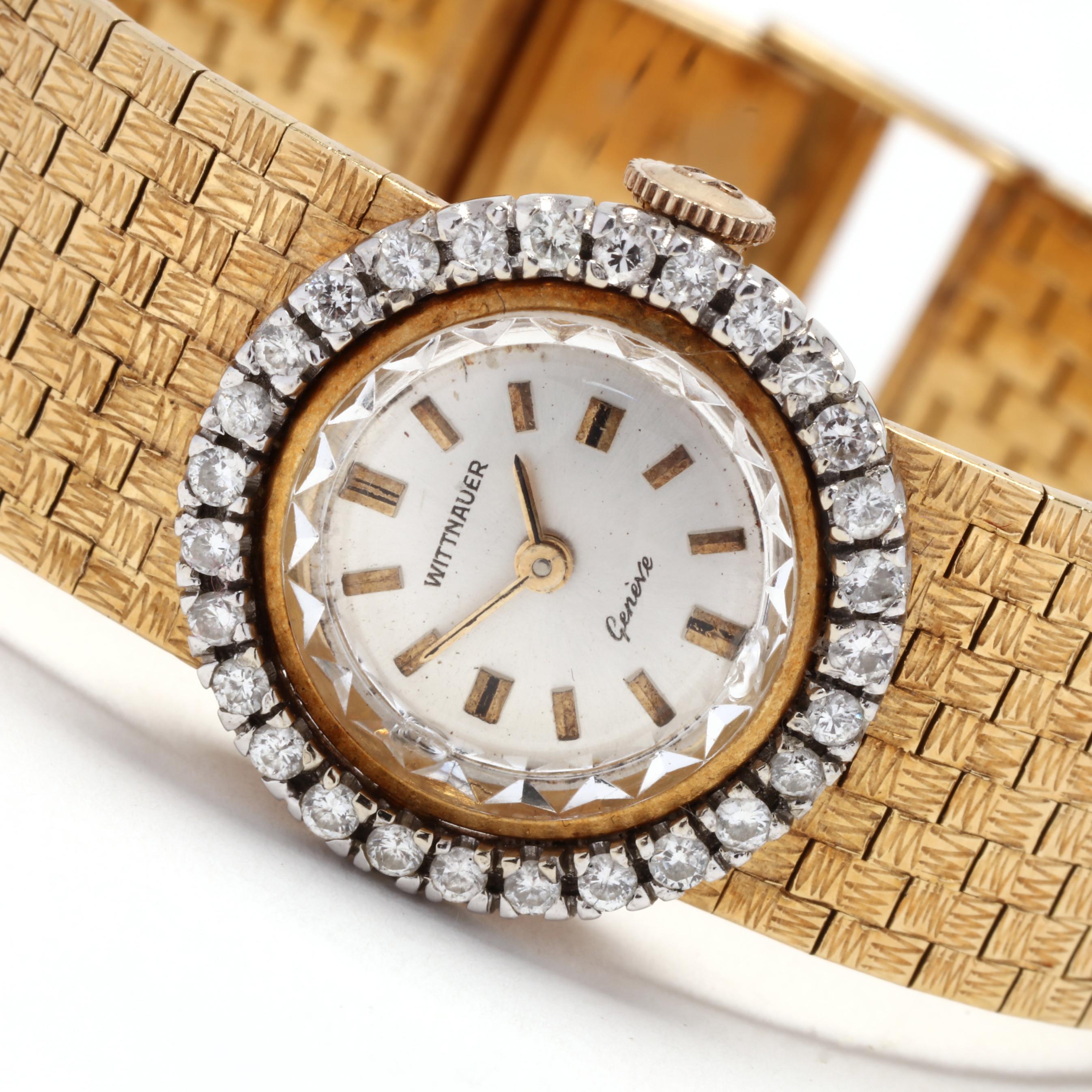 Lady's Gold and Diamond Dress Watch, Wittnauer (Lot 2283 - Luxury Accessories & Jewelry AuctionSep 15, 2023, 9:00am) Lady's Gold and Diamond Dress Watch, Wittnauer (Lot 2283 - Luxury Accessories & Jewelry AuctionSep 15, 2023, 9:00am)