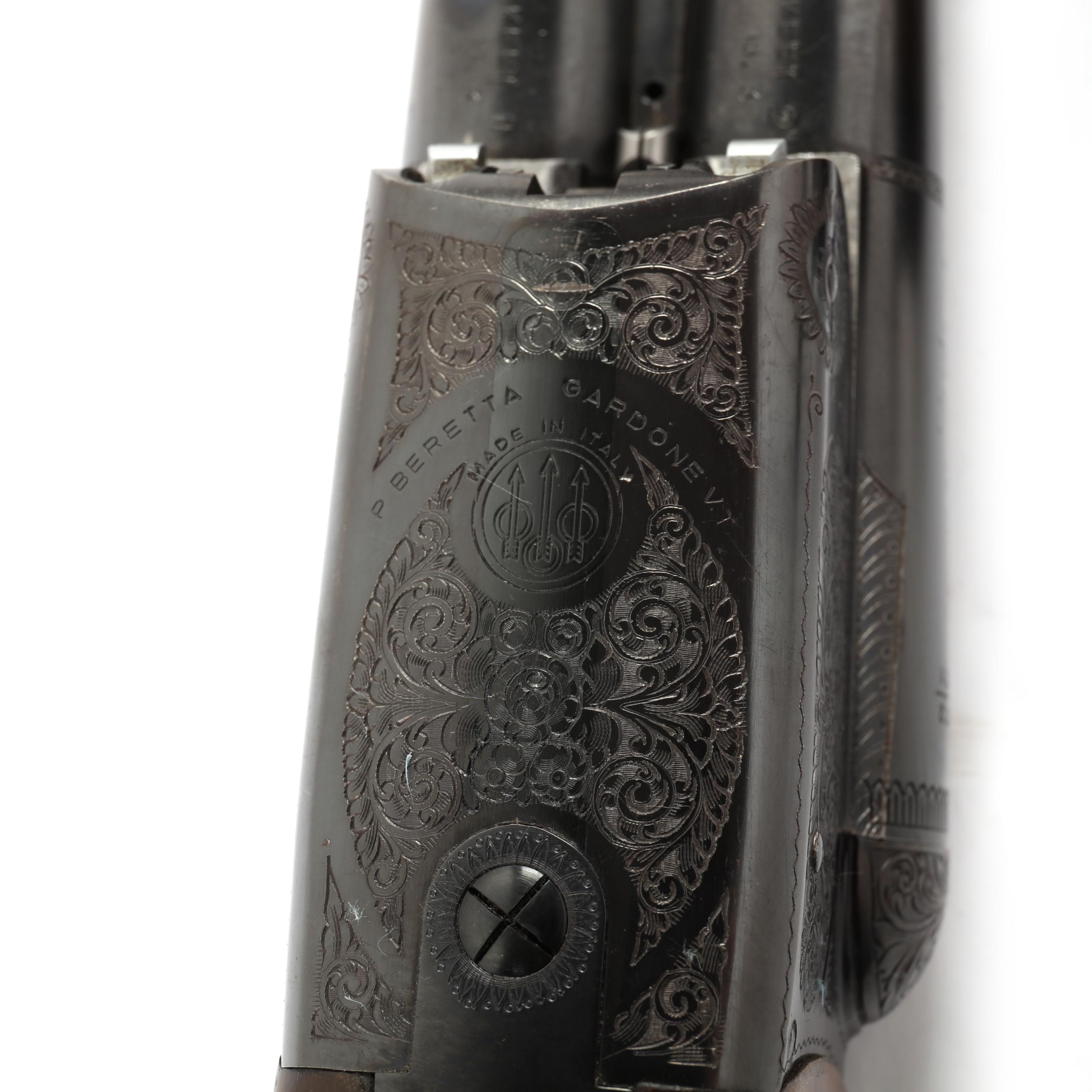 Beretta 12 Gauge Model GR-4 Cased Box Lock Shotgun With Two
