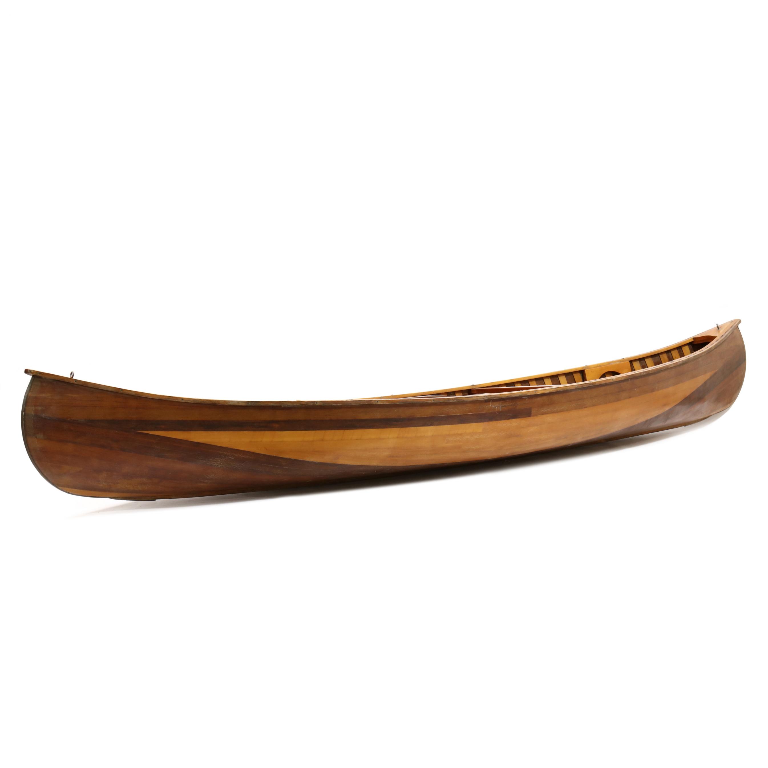 Can-Am Trading 15.5 Foot Wood Canoe (Lot 1389 - Fall Sporting Art