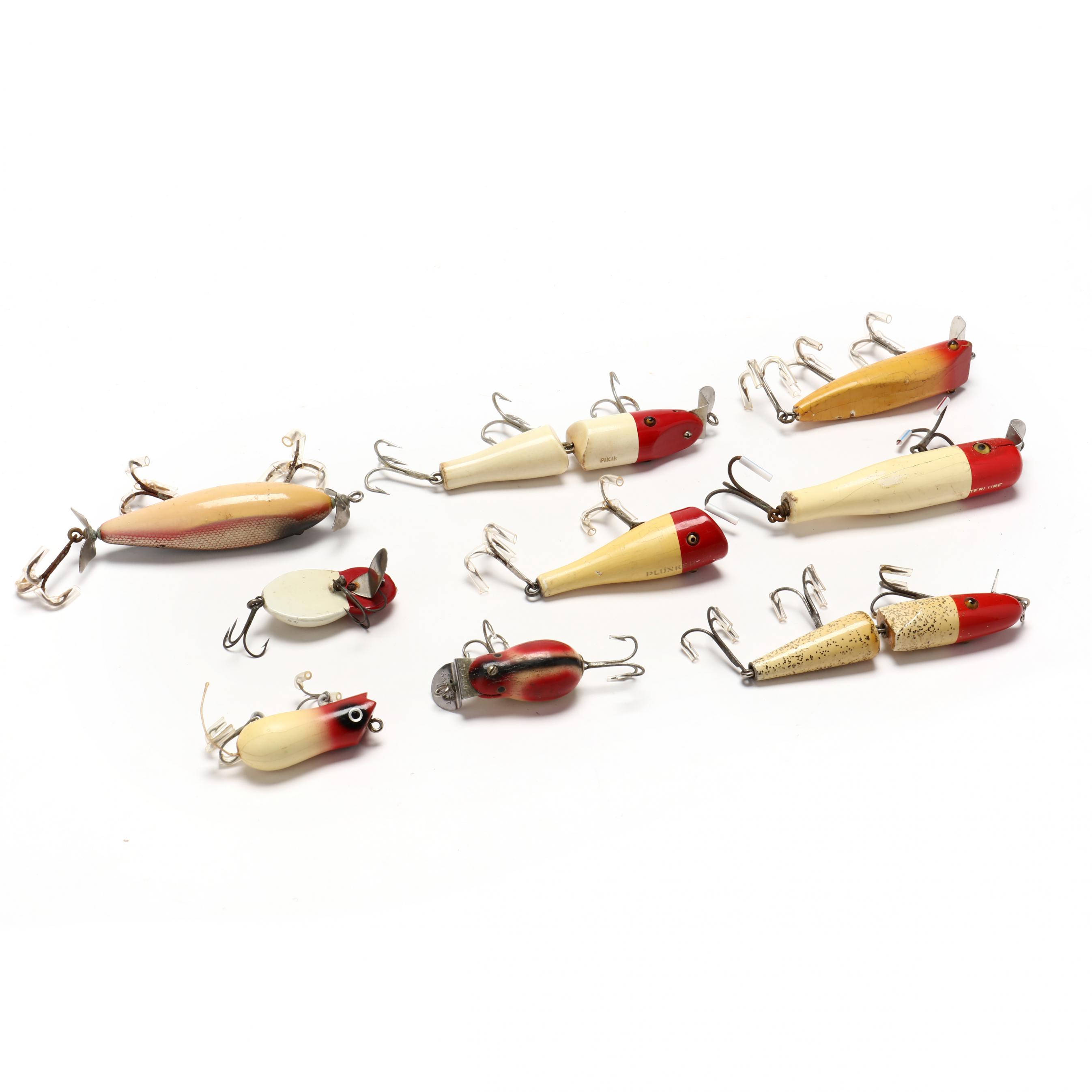 Thirteen Vintage Fishing Lures With Accessories (Lot 1471 - Fall