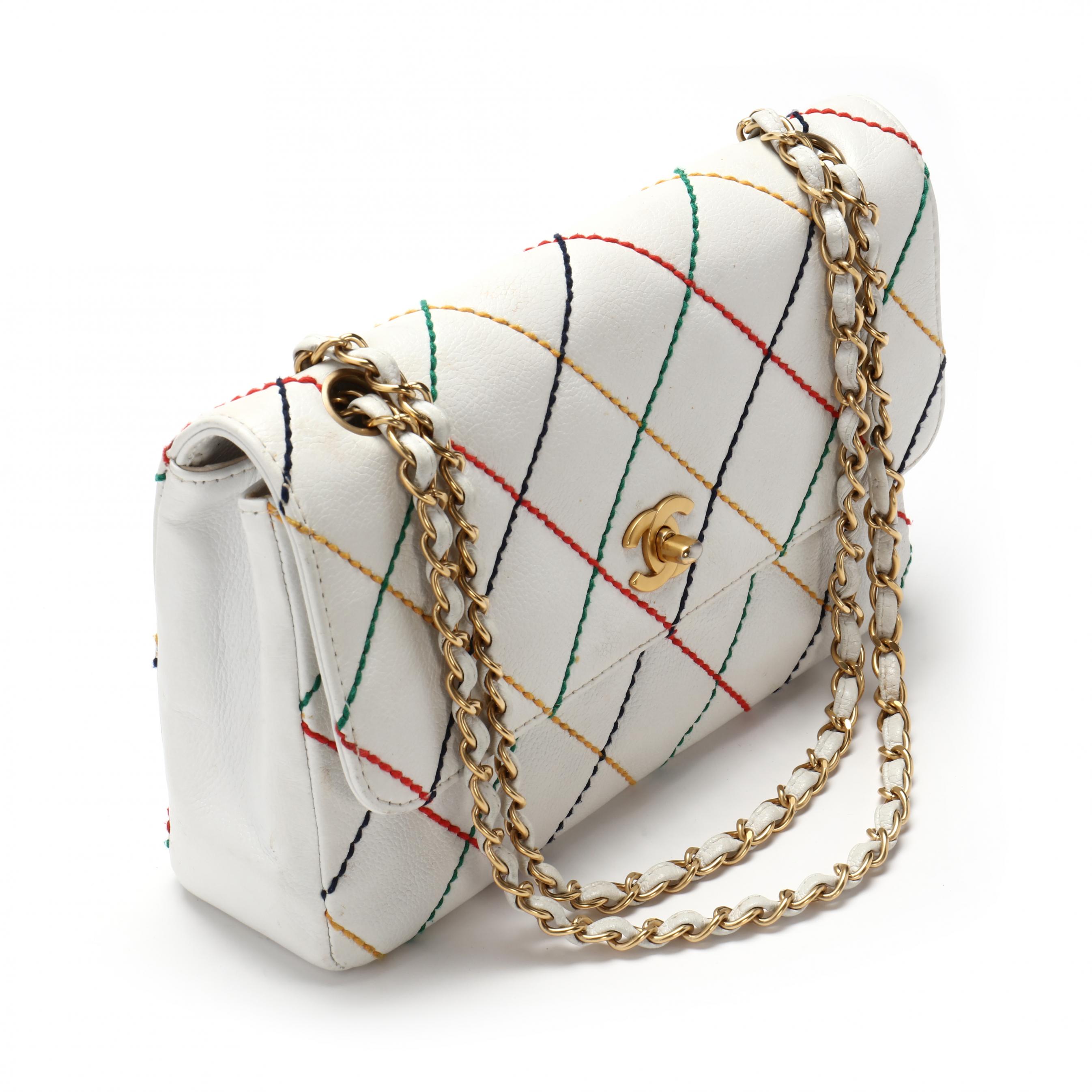 Vintage Chanel Rainbow Stitch Flap Bag, Medium (Lot 2003 - Luxury