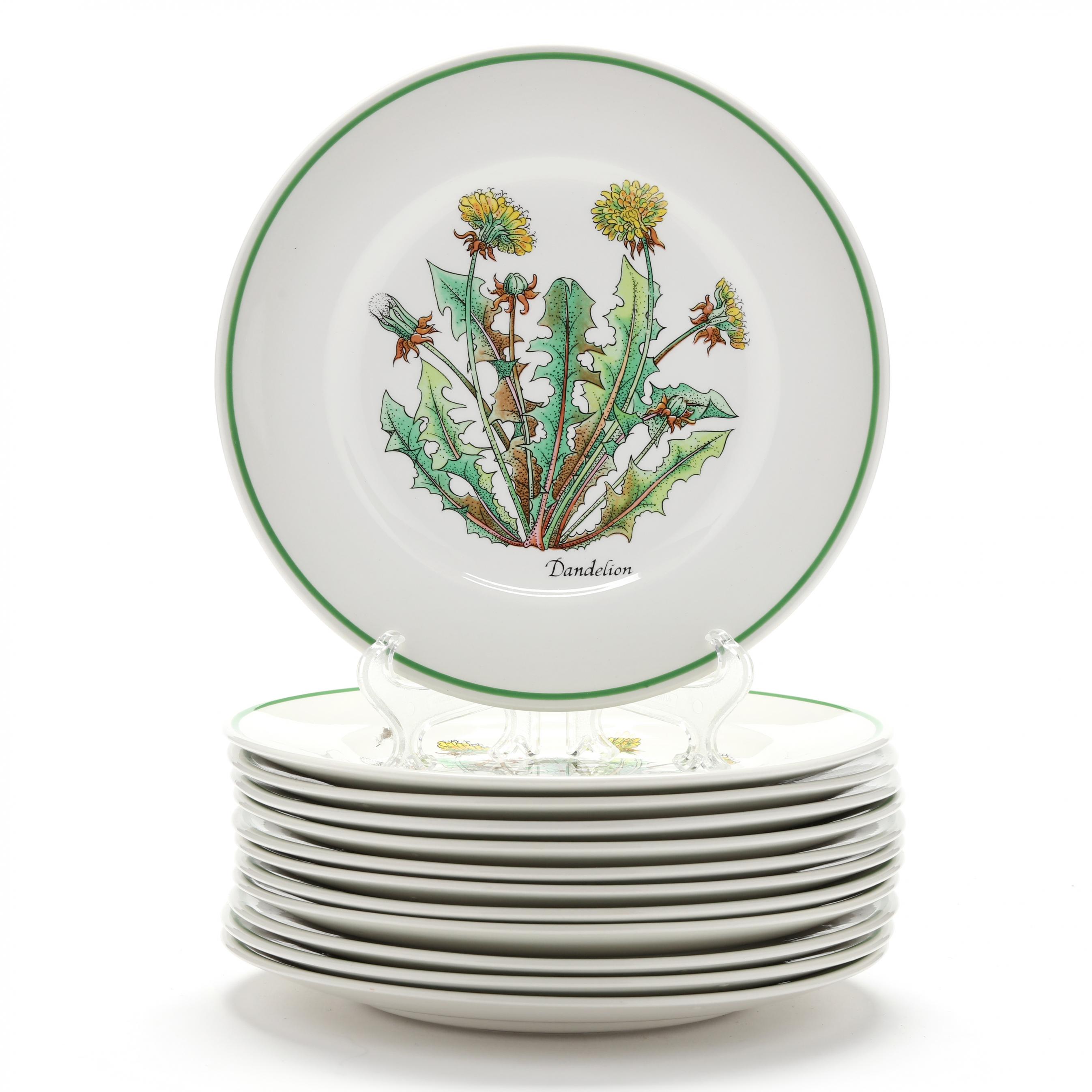 Tiffany & Co. WIldflowers China Dessert Plates (Lot 1400 - End of