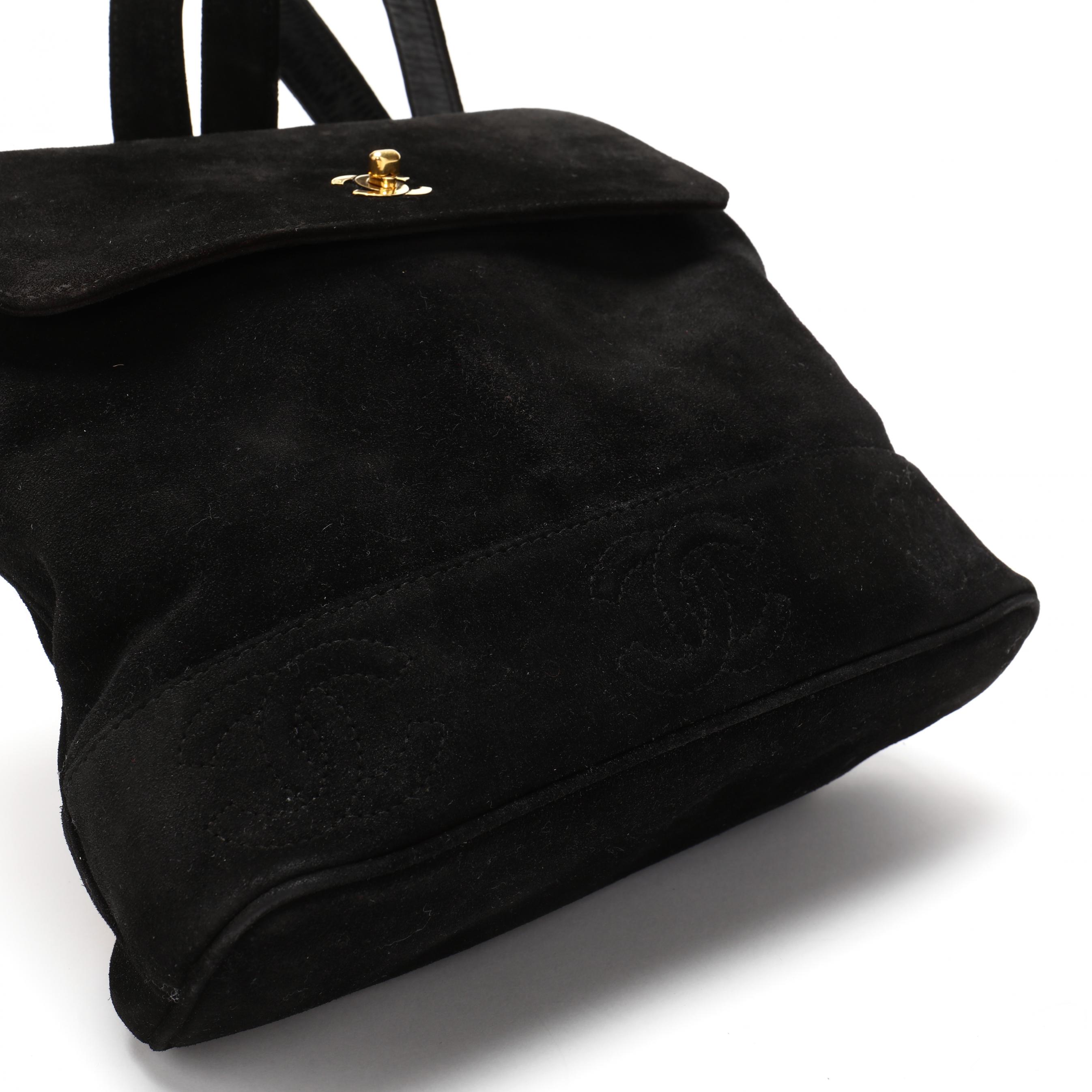 black chanel backpack caviar
