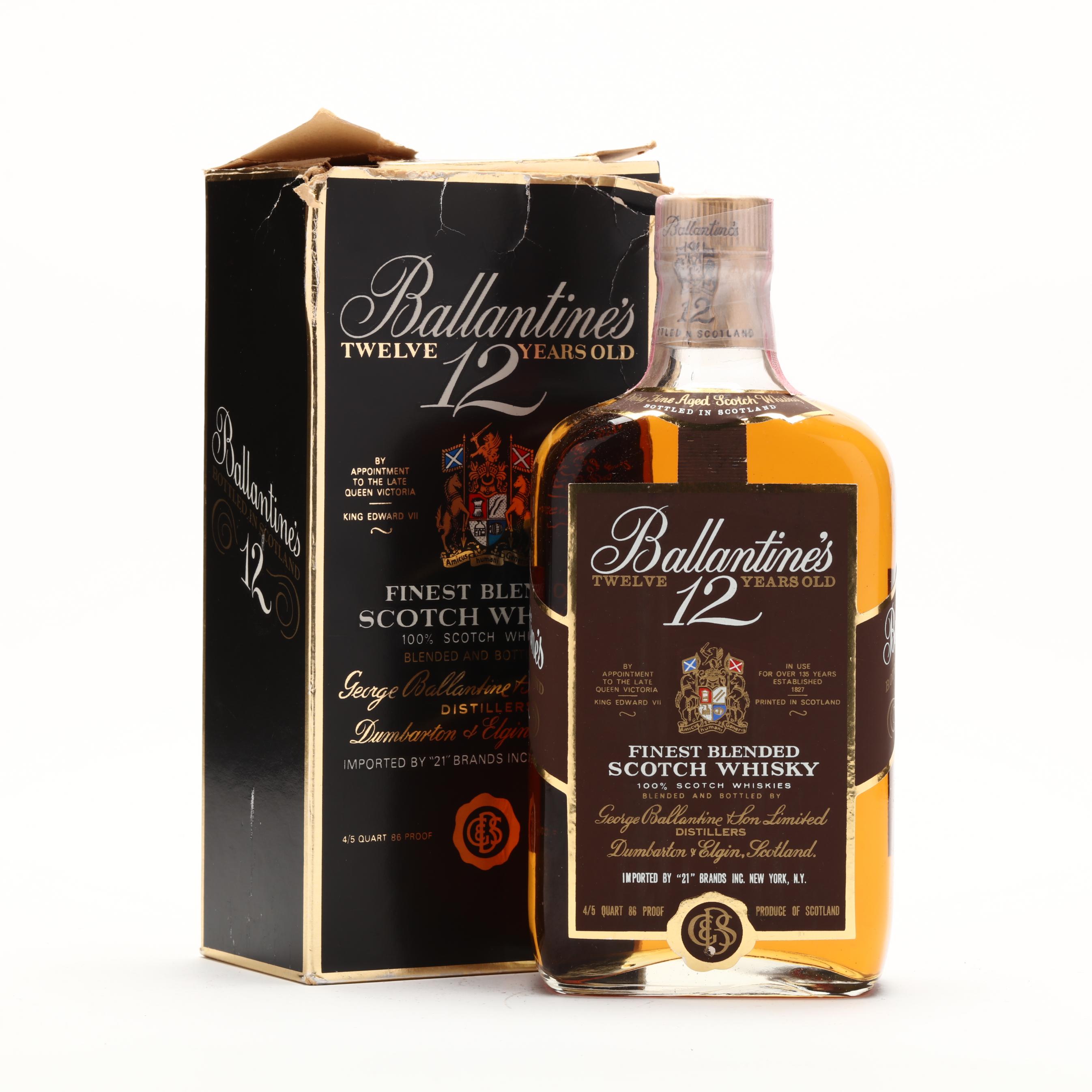 ウイスキー Ballantine's Rare Blended Scotch Whisky Ballantine's Finest Blended Scotch Whisky (Lot 7132 - Rare