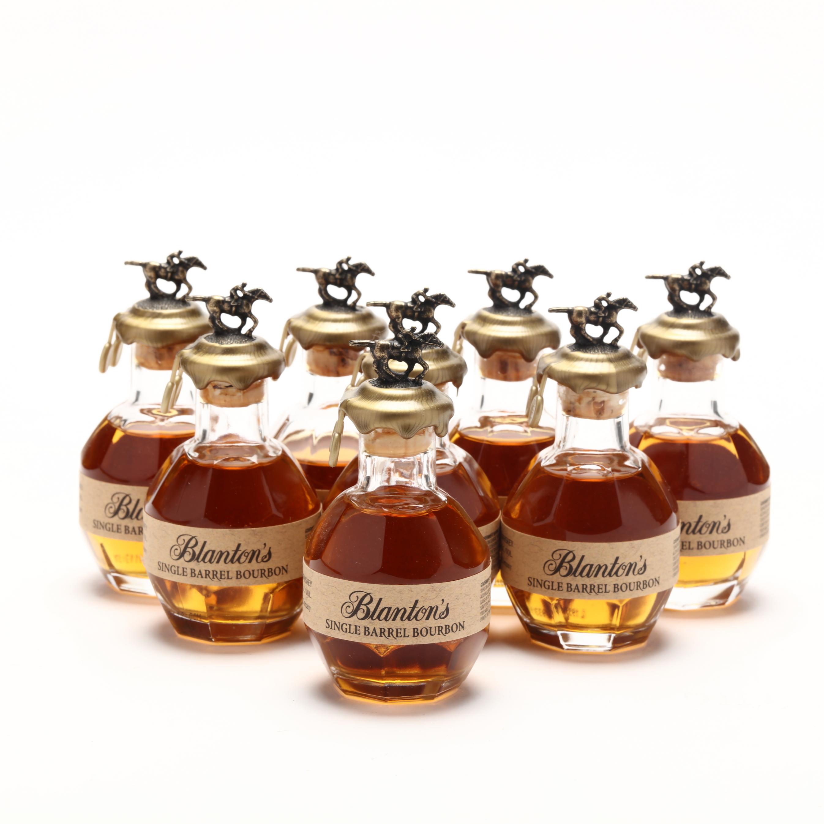 Blanton's Single Barrel Bourbon Whiskey Miniature Decanter Bottles