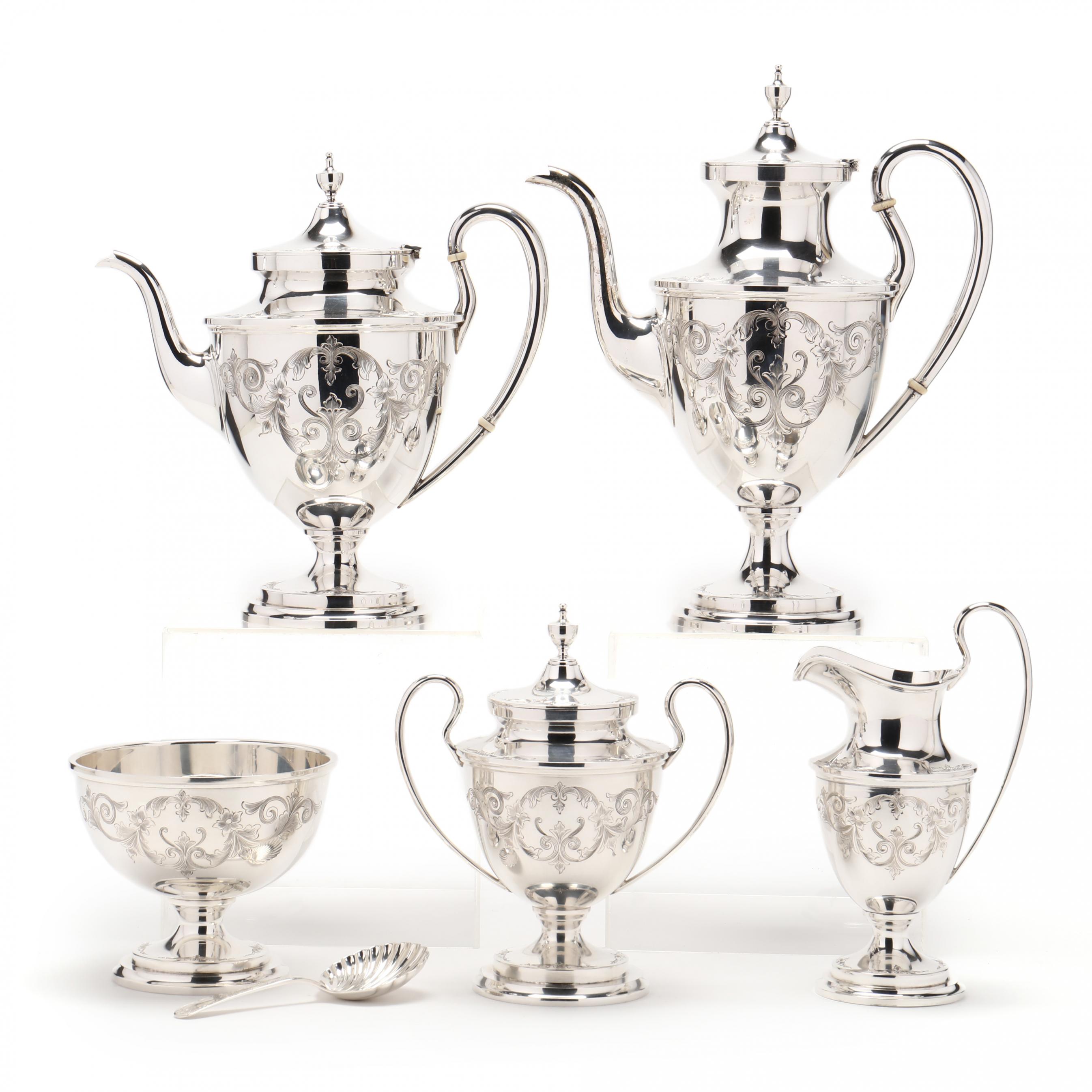 S. Kirk & Son Old Maryland Sterling Silver Five Piece Tea & Coffee