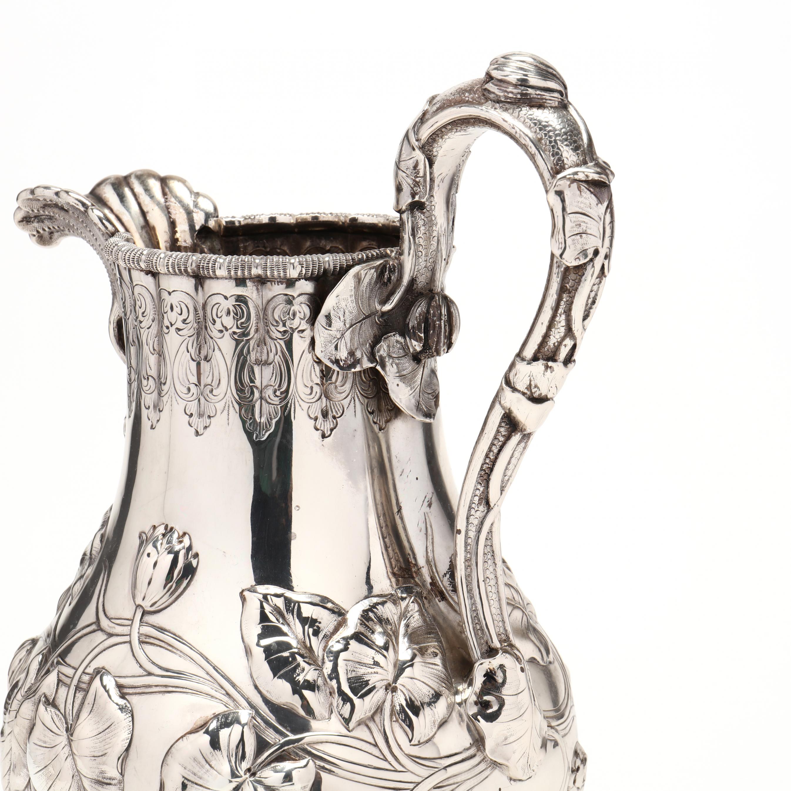 A Grosjean & Woodward for Tiffany & Co. Coin Silver Water Pitcher