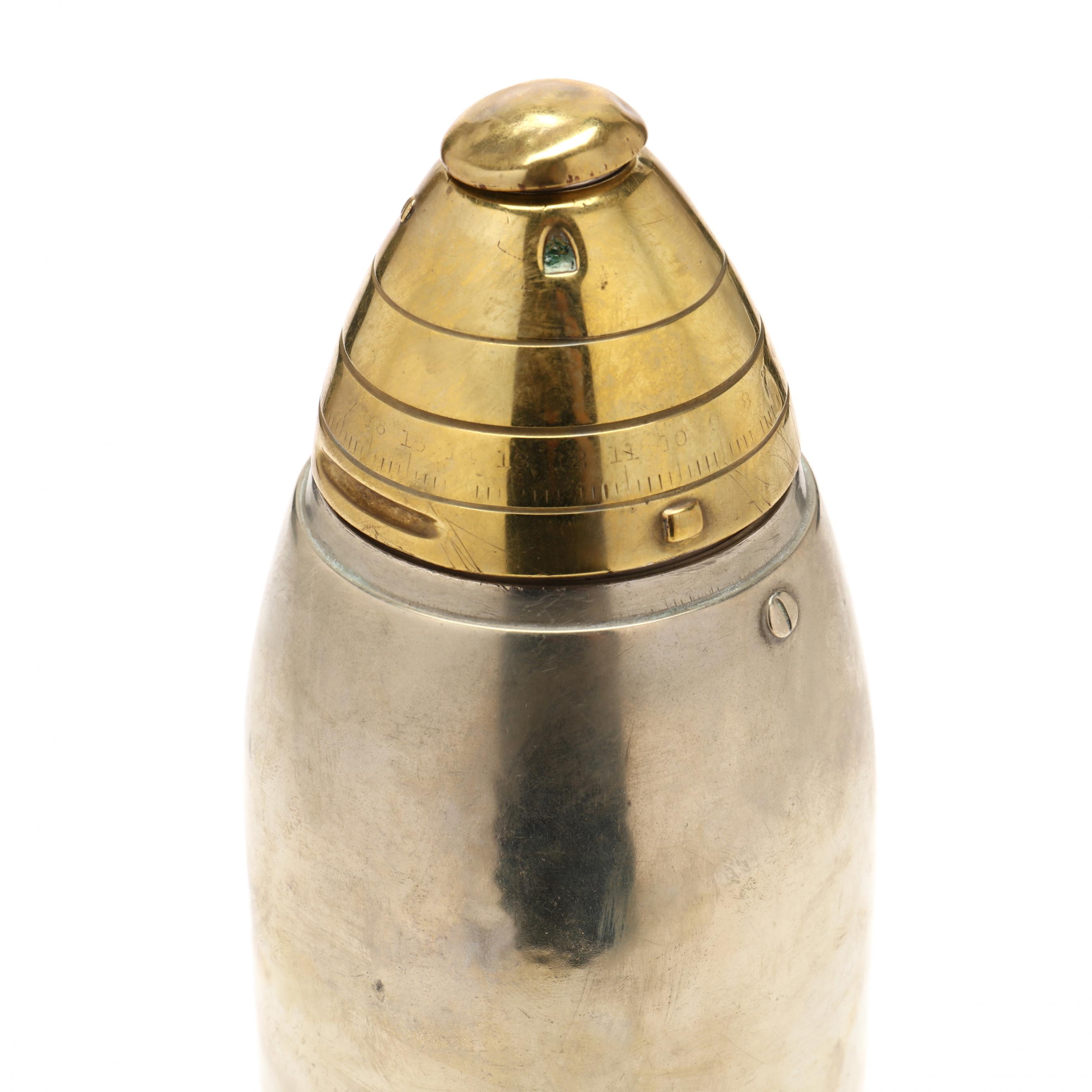 Antique Gorham WWI Artillery Shell Silver-Plated Cocktail Shaker
