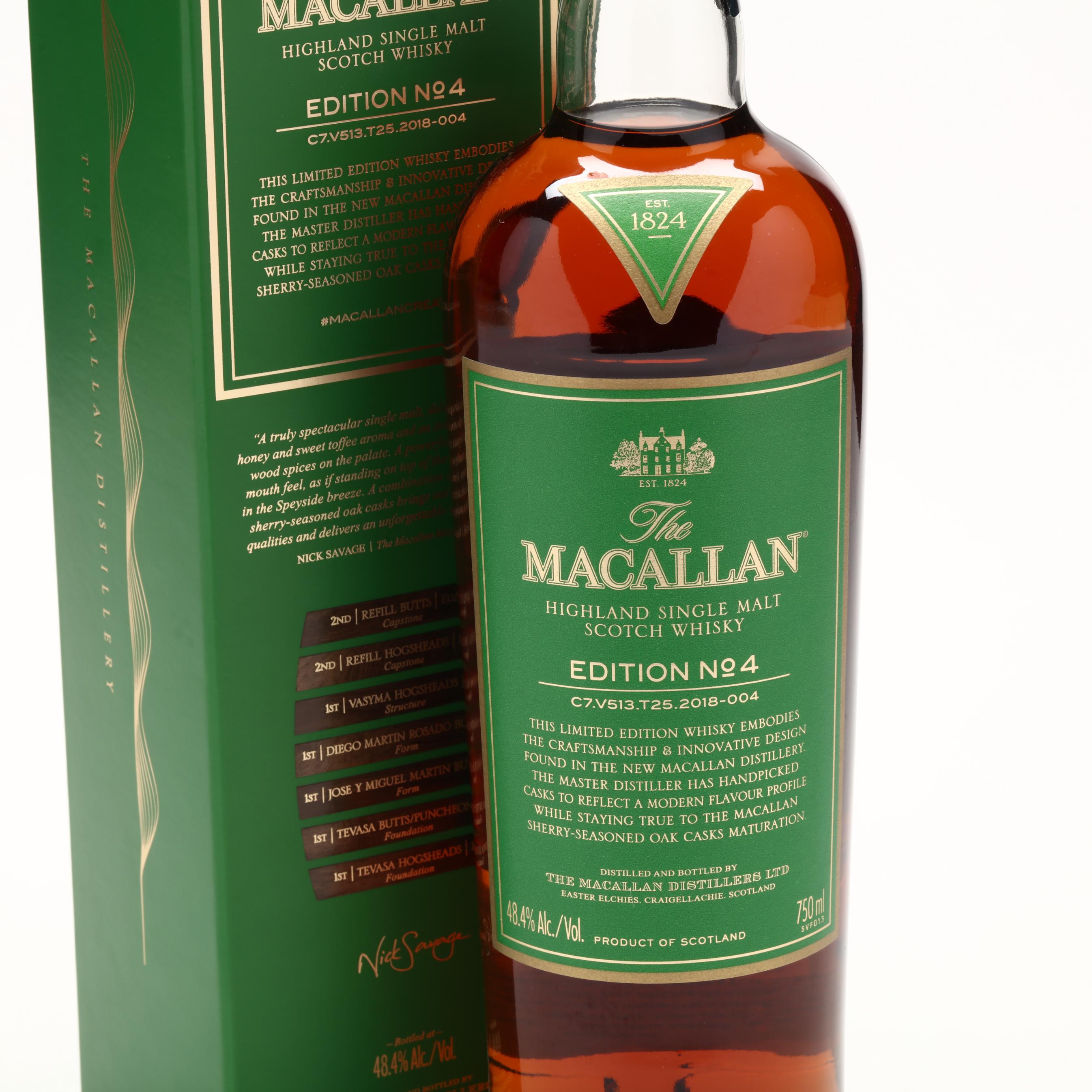 Macallan Edition No. 4 Scotch Whisky (Lot 8162 - Rare SpiritsOct 