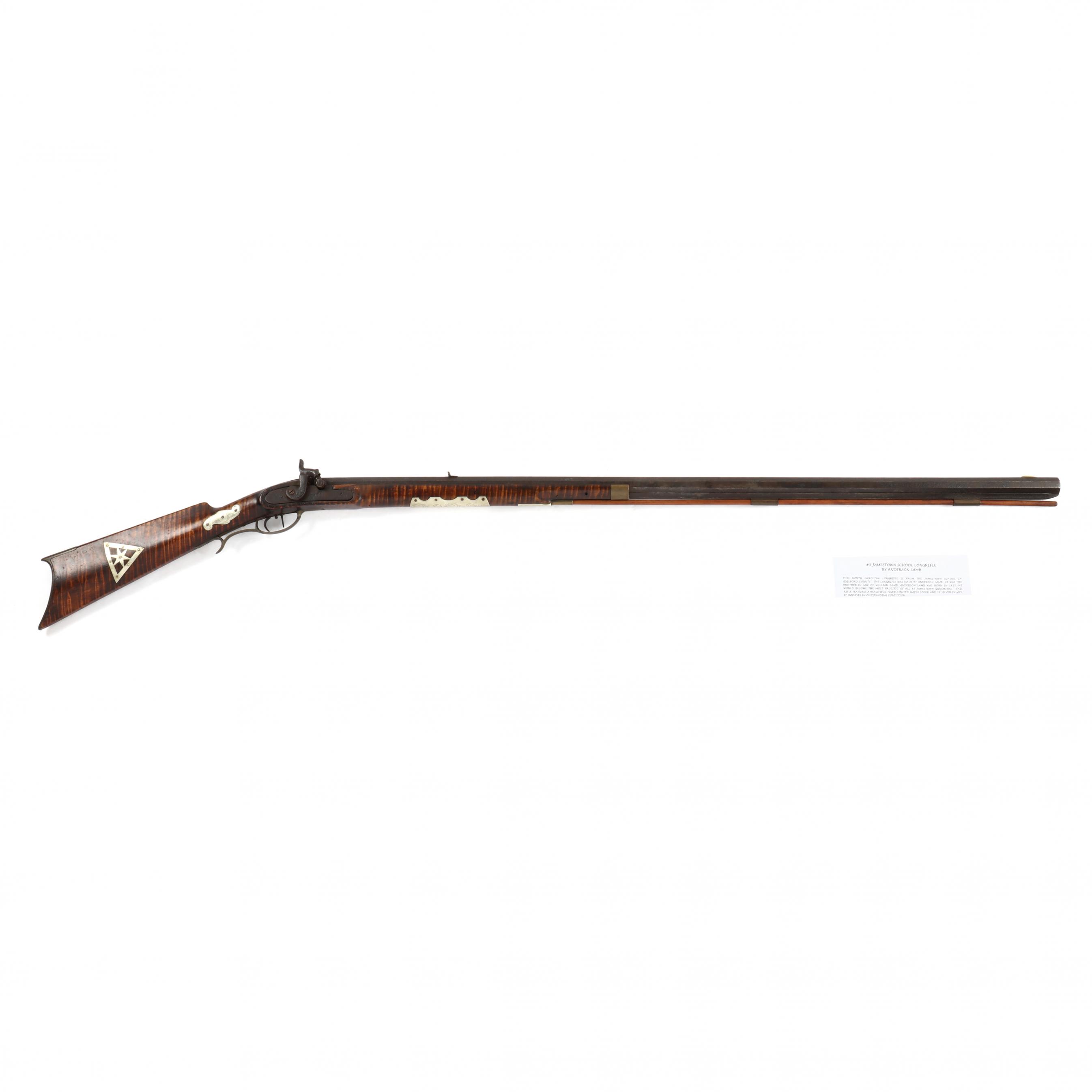 Anderson Lamb (NC, 1815-1891), Half-Stock Percussion Rifle (Lot