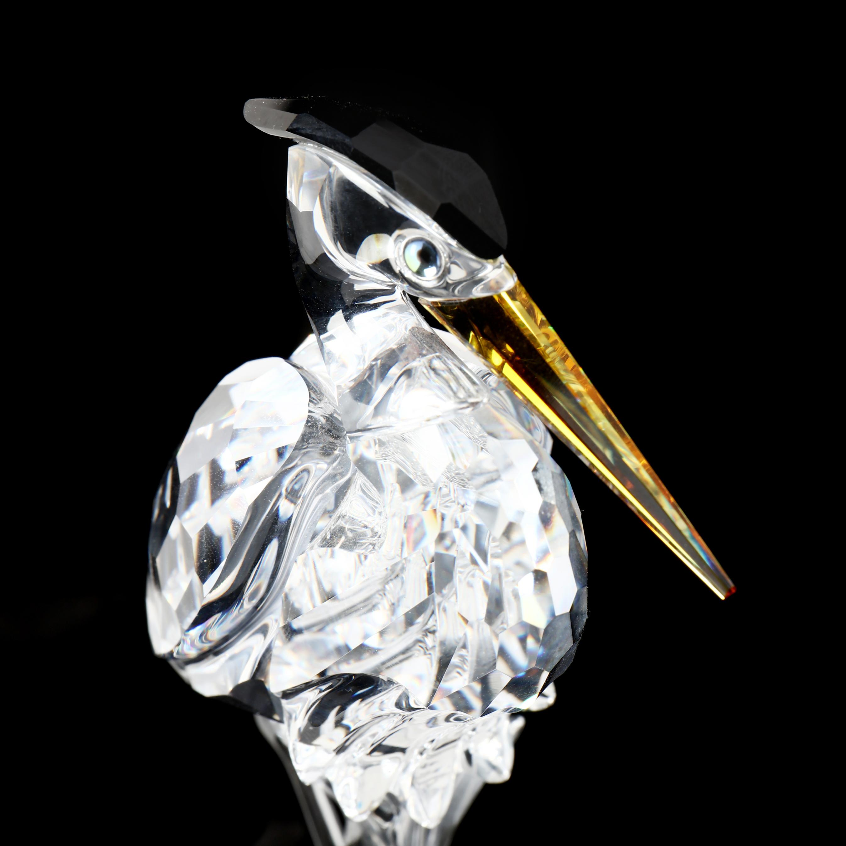 スワロフスキー　鷺（サギ）Silver heron SWAROVSKI スワロフスキー サギ 鳥 オブジェ 置物 221627 クリア