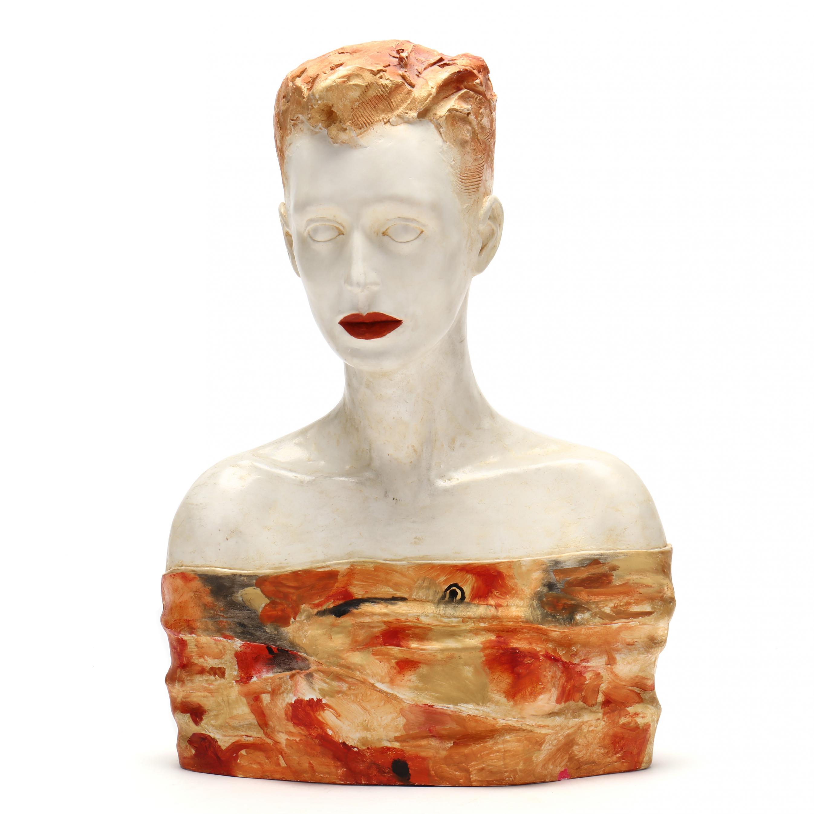 洋書 SCULPTURE Mark Zjawinksi (American), Untitled (Portrait Bust) (Lot