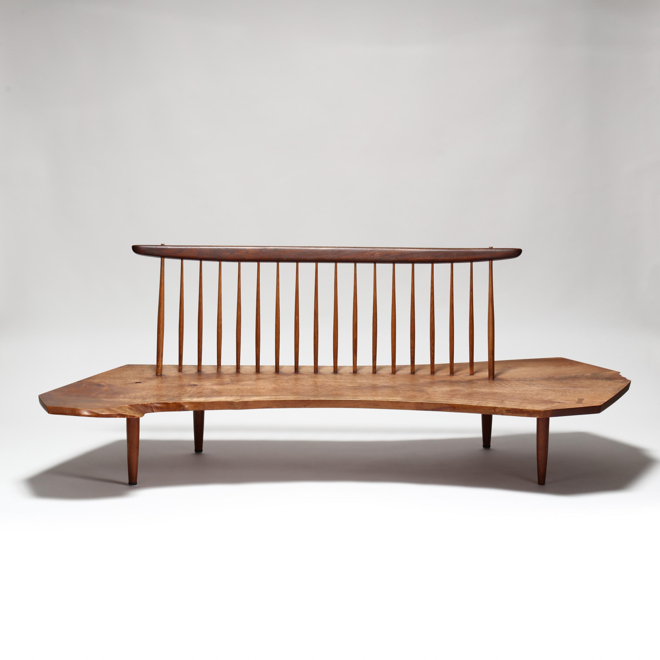 Walnut Object 検)e Nakashima George Nakashima (American, 1905-1990), Conoid Bench (Lot