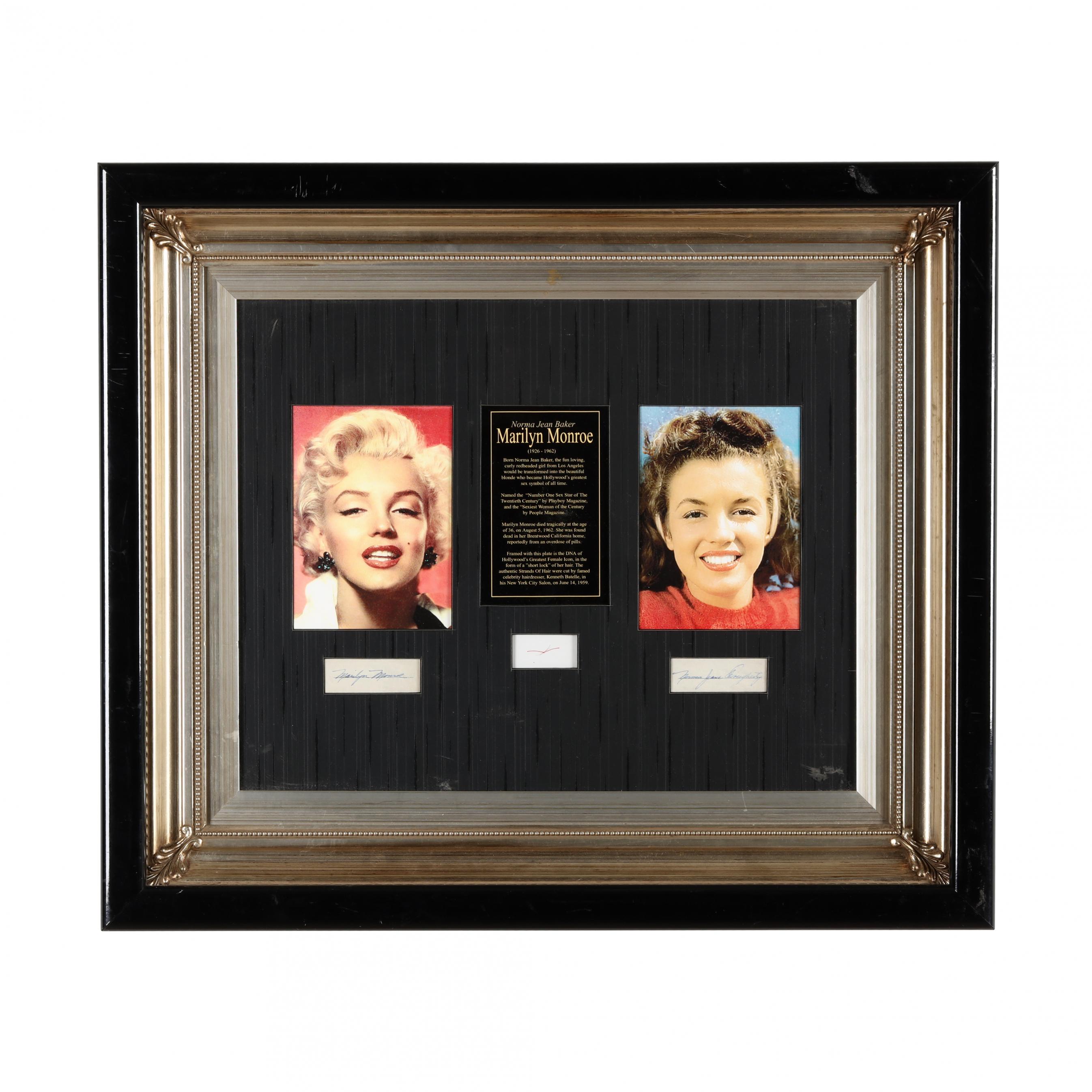 Two Marilyn Monroe Items, Milton Greene Photolithograph and Frame