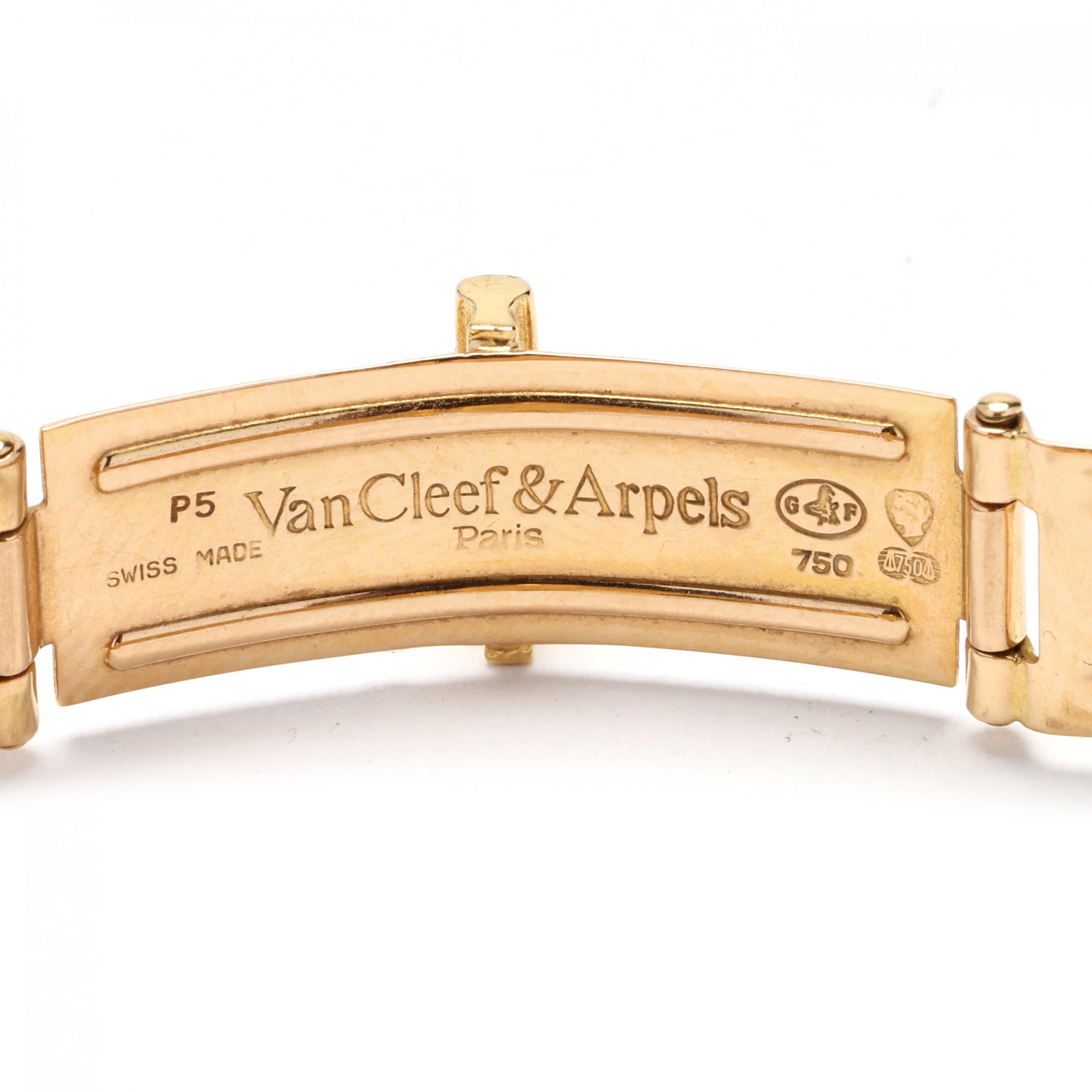 Lady's Gold and Mother-of-Pearl Pierre Watch, Van Cleef