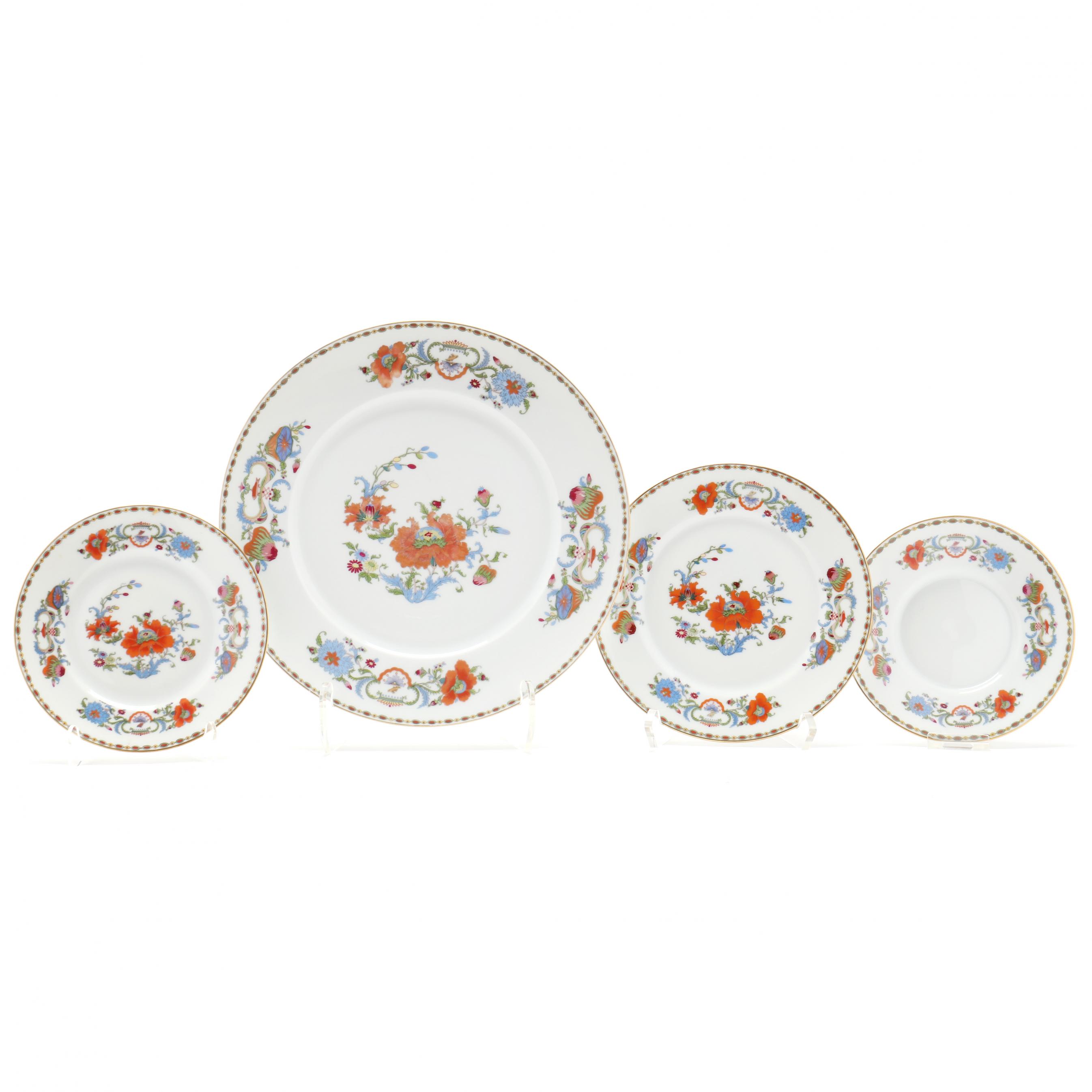Limoges Ceralene Vieux Chine Partial Dinner Service (Lot 2079