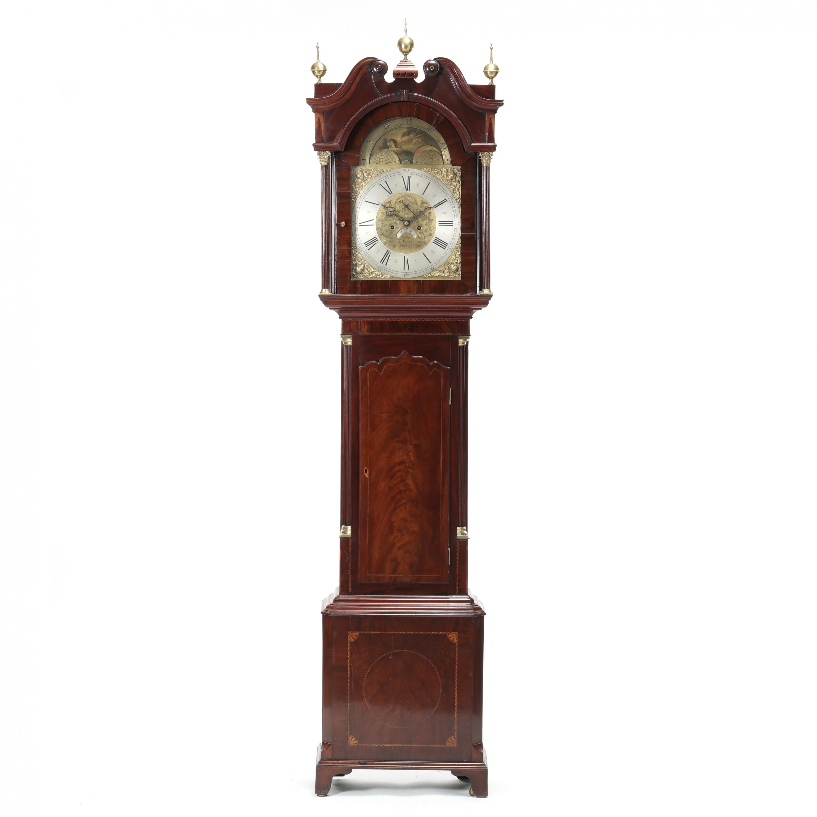 コリントン卿登場 George III Inlaid Mahogany Tall Case Clock, Thomas Twigg (Lot 190 - )