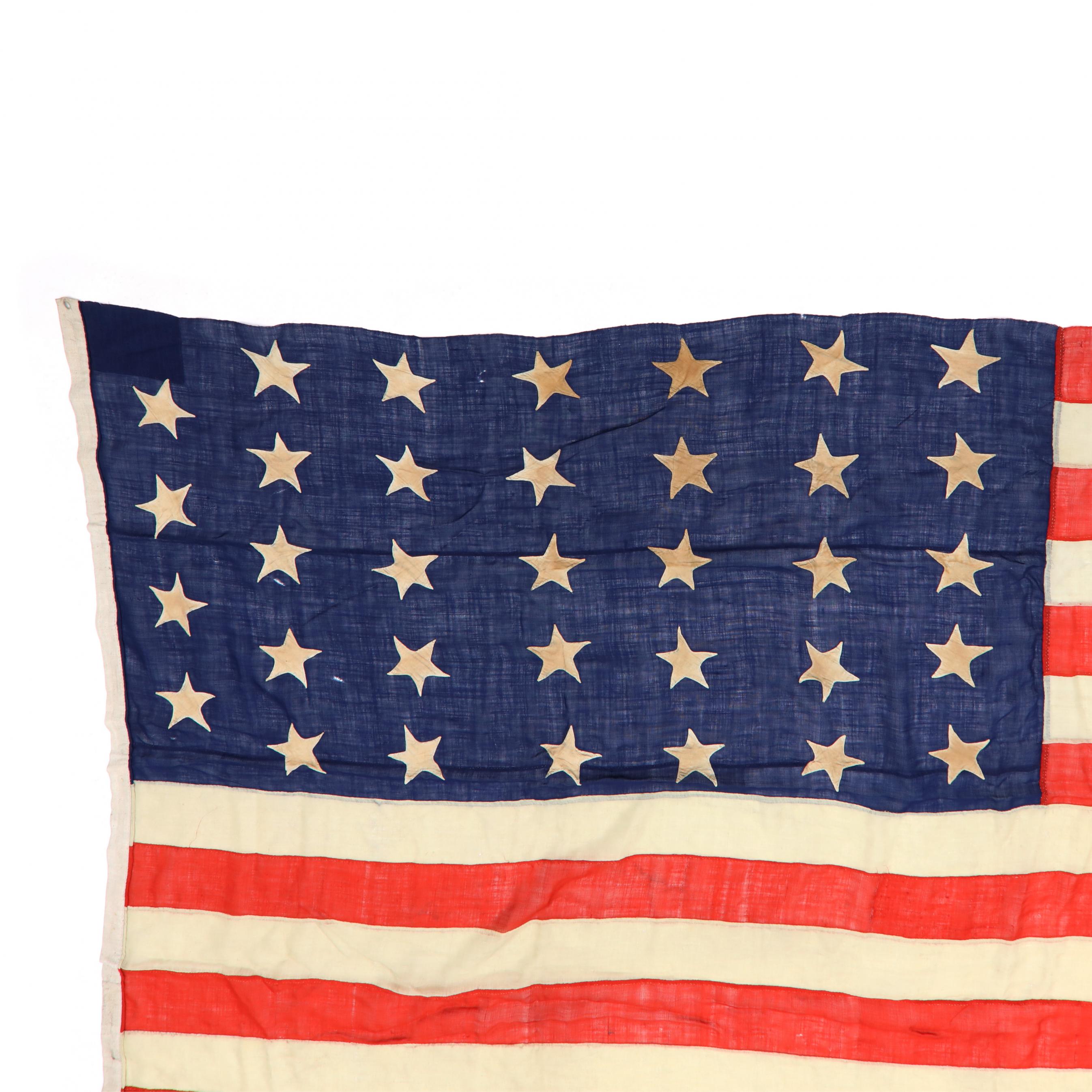 Large 34-Star United States Civil War Flag, 1861-1863 (Lot 229 - ), image size:2692x2692