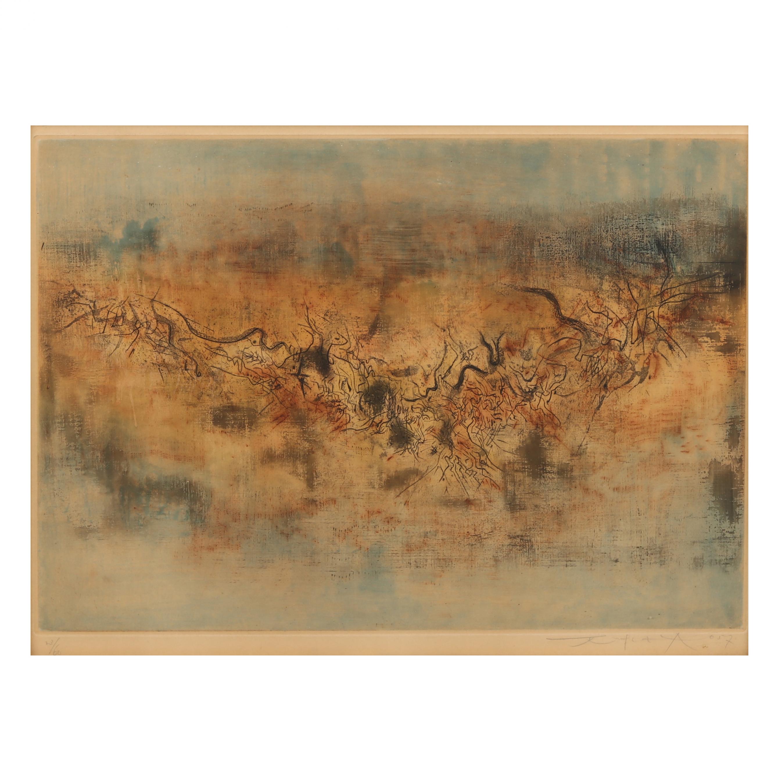 Zao Wou-Ki (French/Chinese, 1920–2013), Vent et Poussière (Wind