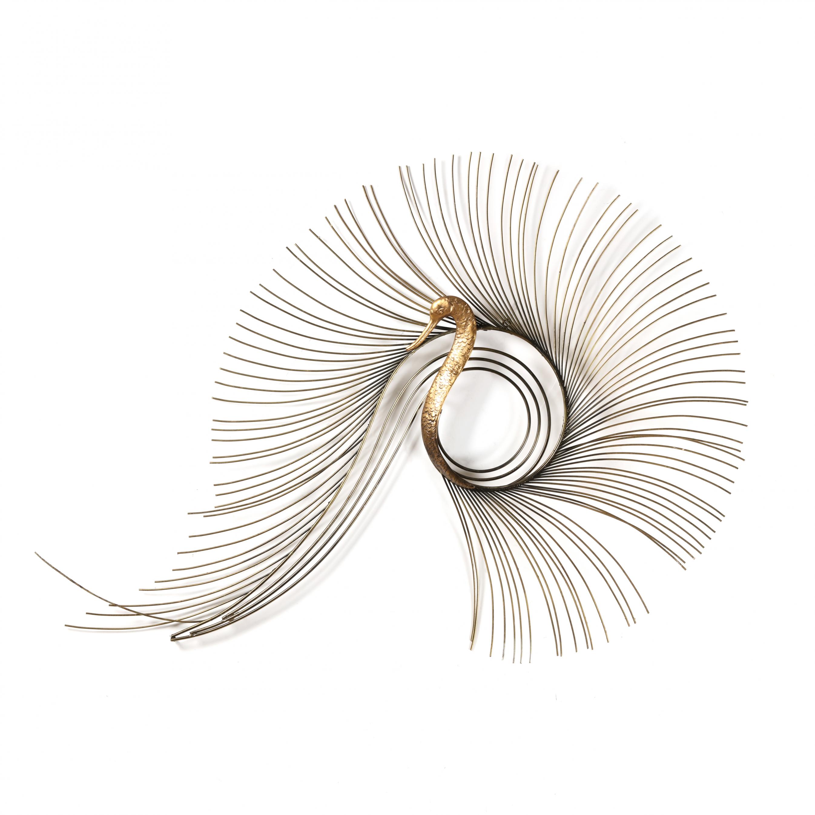 Curtis Jere, Peacock Wall Sculpture (Lot 3102 - Modern