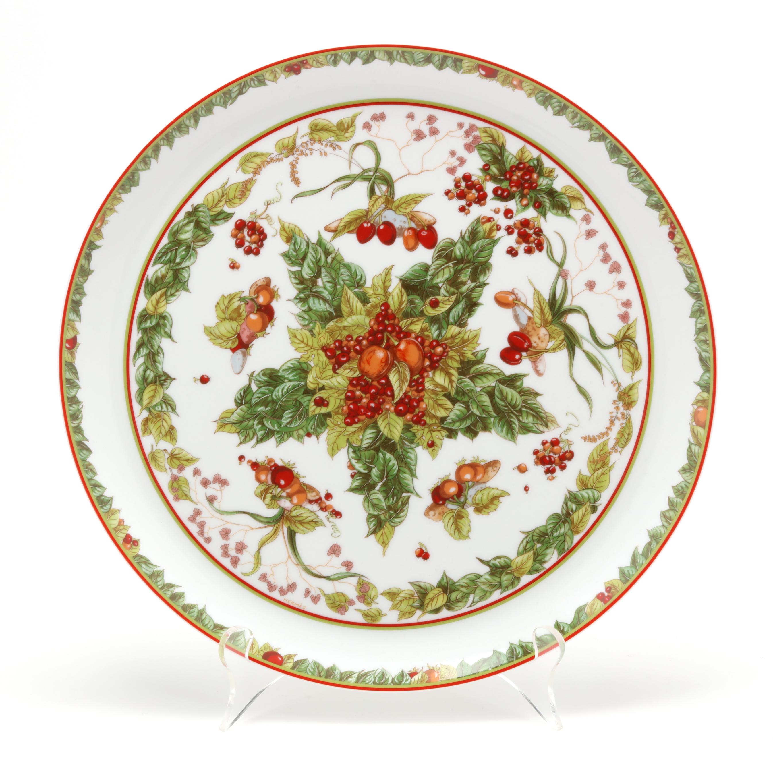HERMÈS Jardin de Pythagore 磁器大皿 HERMÈS Jardin de Pythagore 磁器大皿