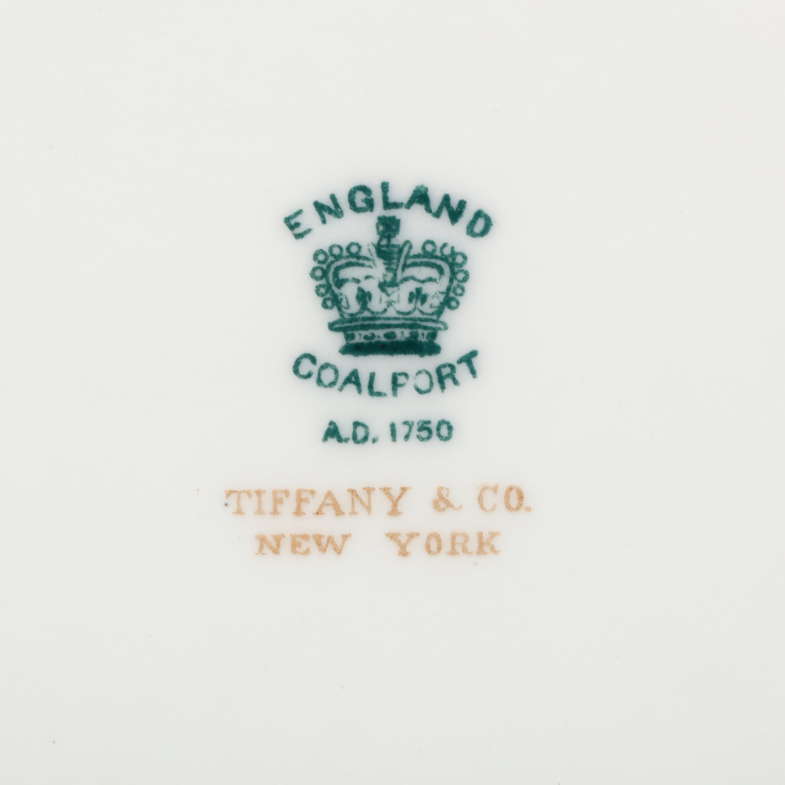 【TIFFANY Co. ✖️ COALPORT】プレート　キャビネット Set of Twelve Coalport for Tiffany & Co. Dinner Plates (Lot 230