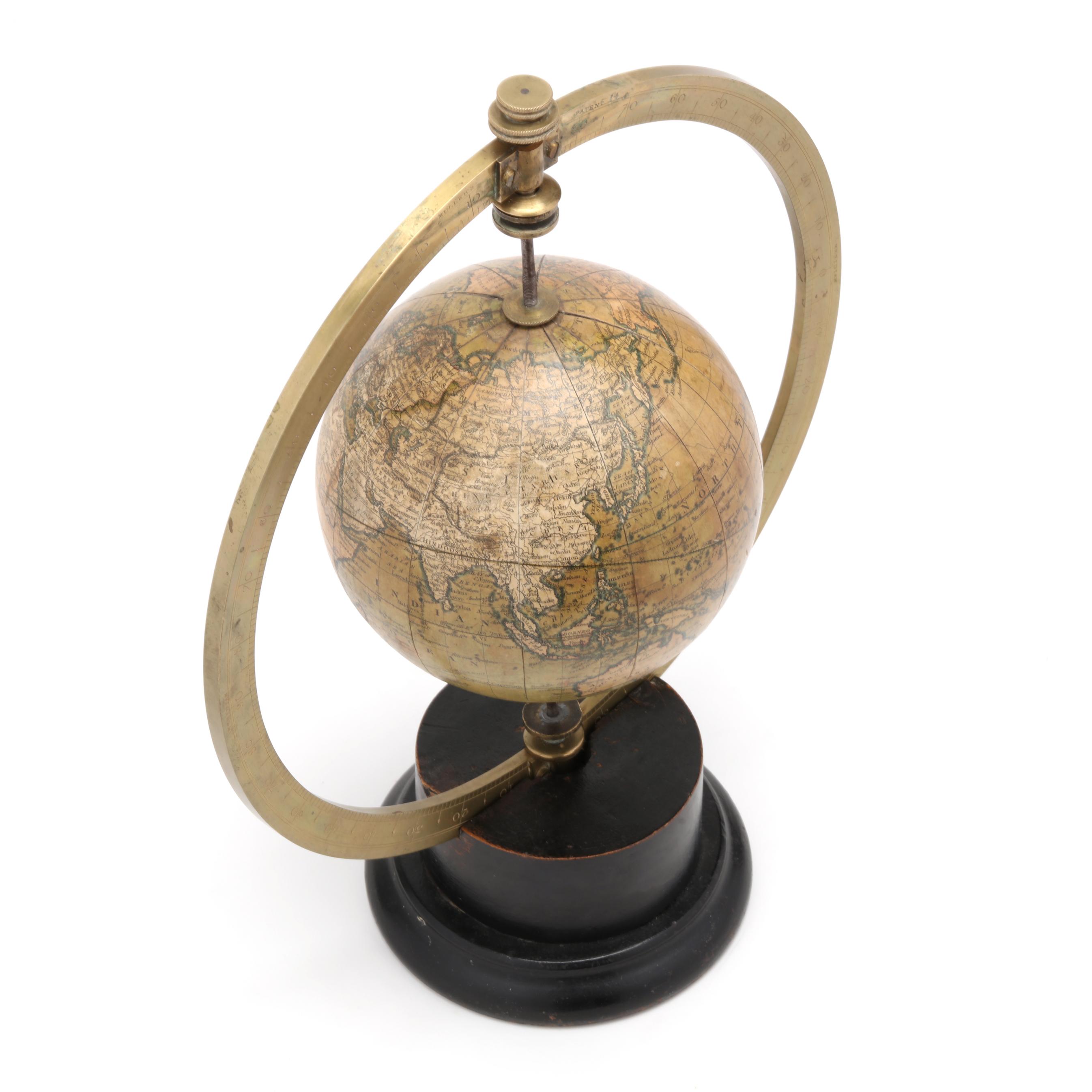 G & J Cary Georgian Six-Inch Terrestrial Table Globe (Lot