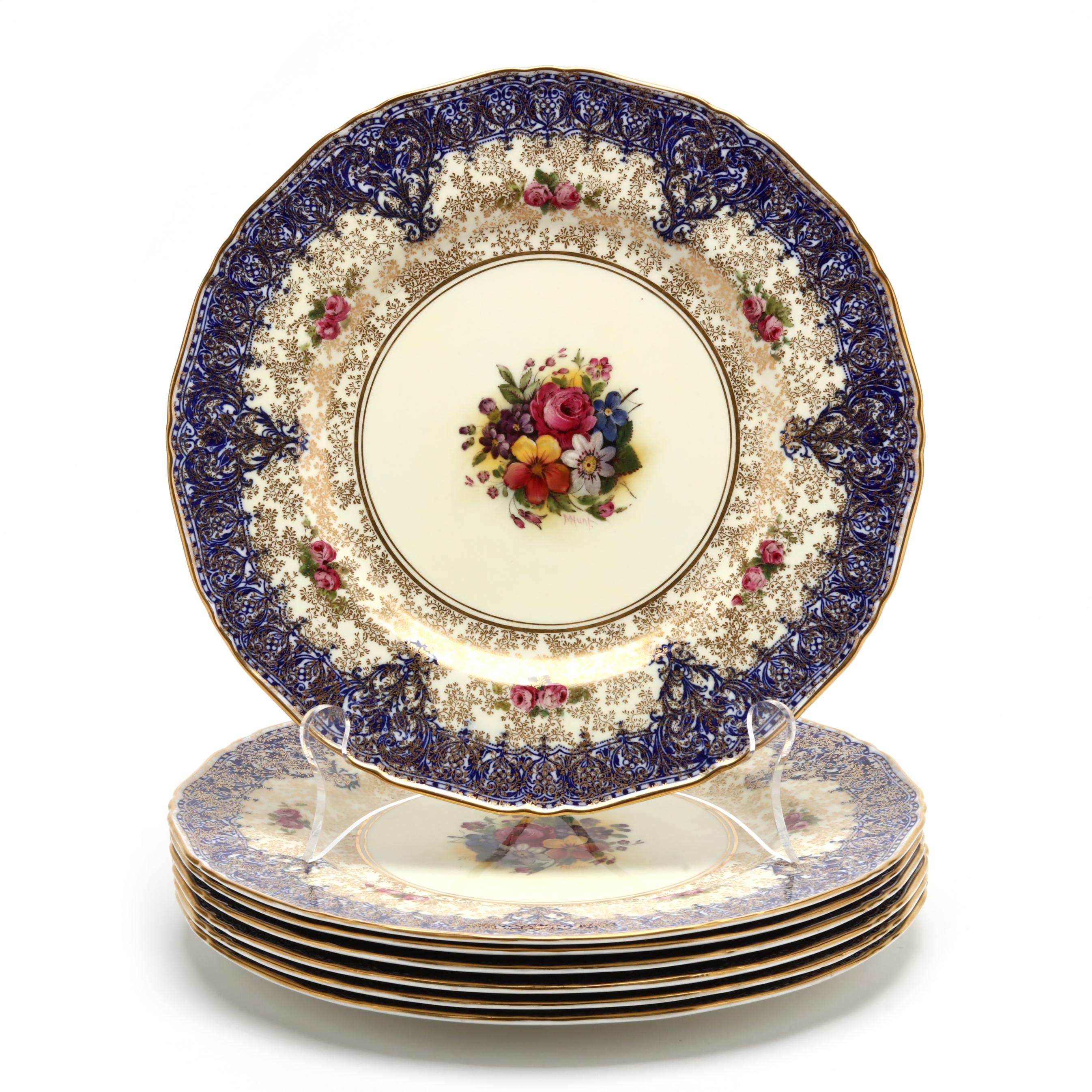 Set of Seven Royal Worcester Dinner Plates (Lot 233 - February