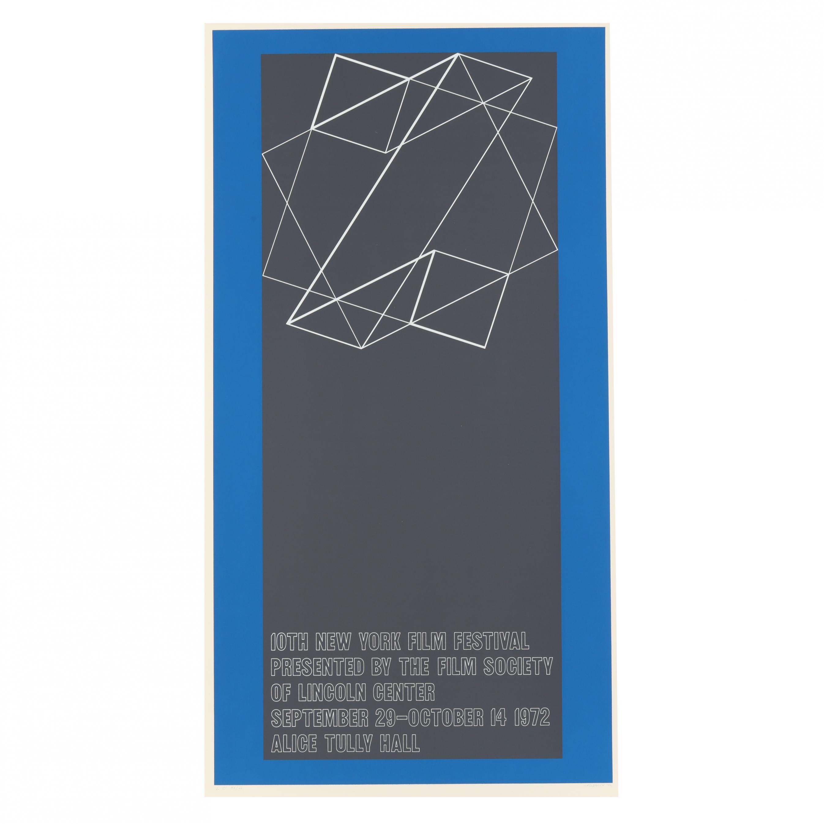 Josef Albers (German/American, 1888-1976), The 10th New York Film Festival Poster (Lot 4049 - Prints & Multiples Auction Feb 2, 2024, 10:00am) Josef Albers (German/American, 1888-1976), The 10th New York Film Festival Poster (Lot 4049 - Prints & Multiples Auction Feb 2, 2024, 10:00am)