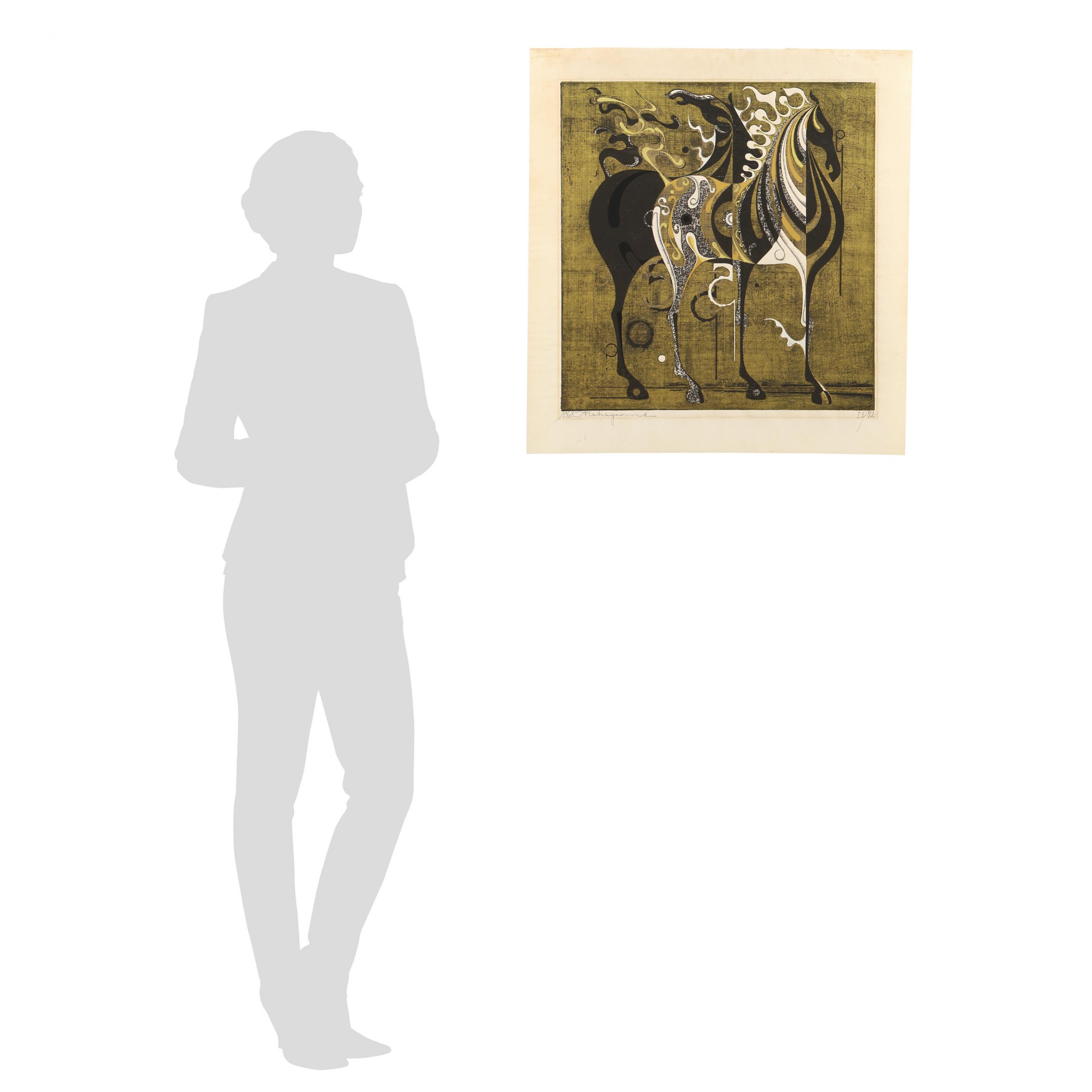 Tadashi Nakayama (Japanese, 1927-2014), Woodblock Print of Two