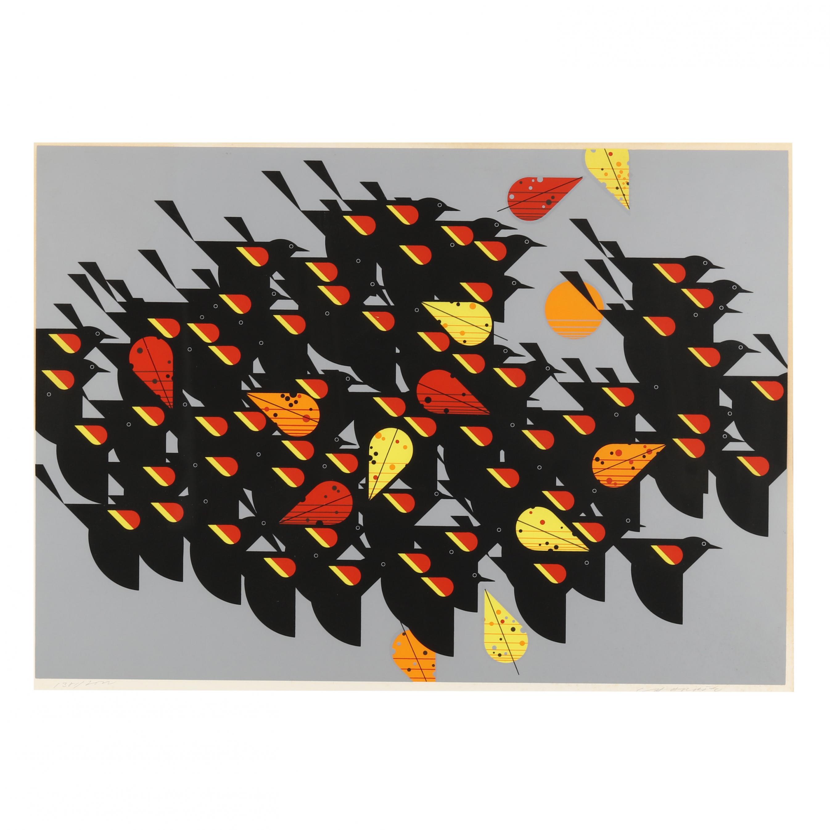 チャーリー・ハーパー　Charley Harper Charley Harper (American, 1922-2007), Birdwatcher (Lot 1584