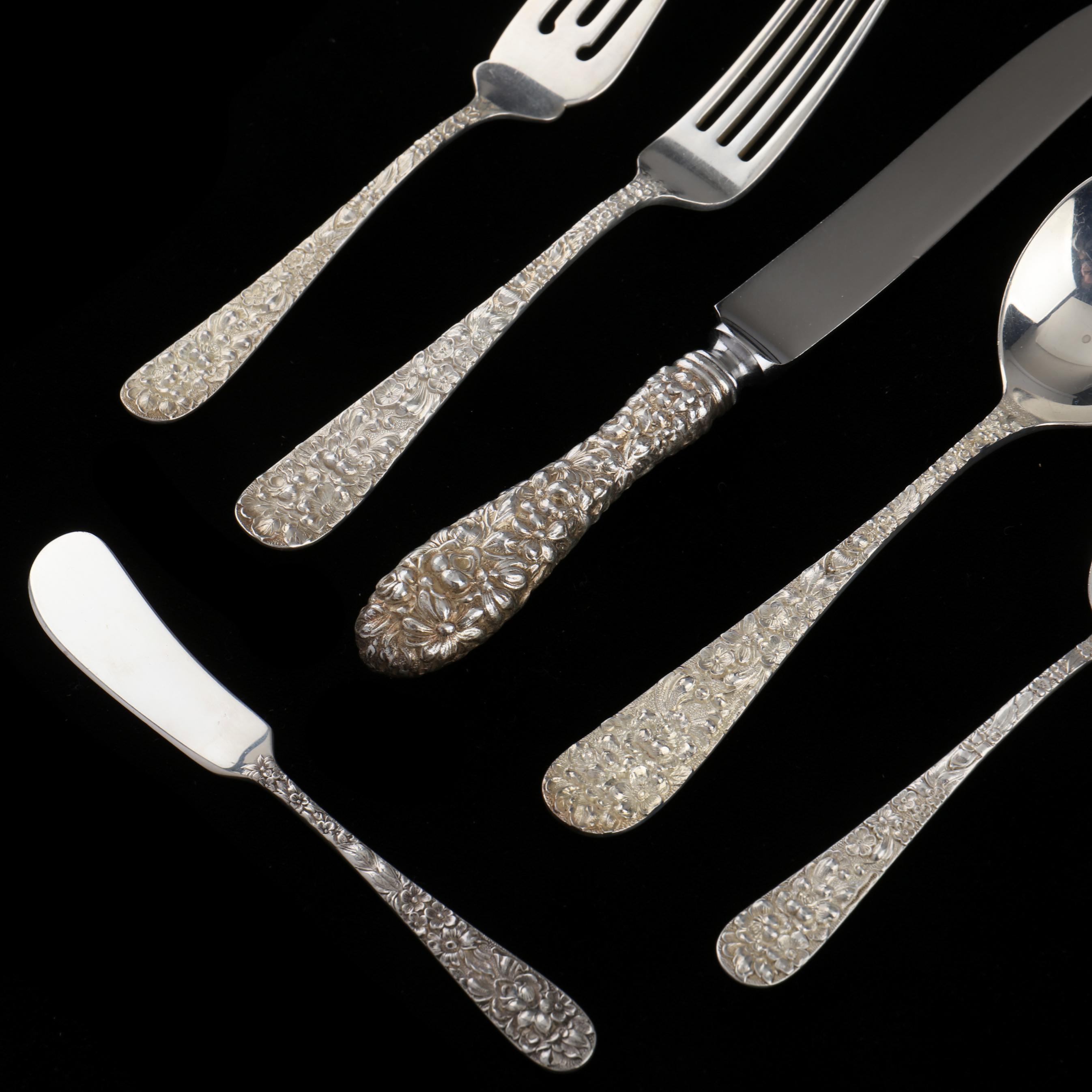 Kirk stieff rose sterling flatware deals