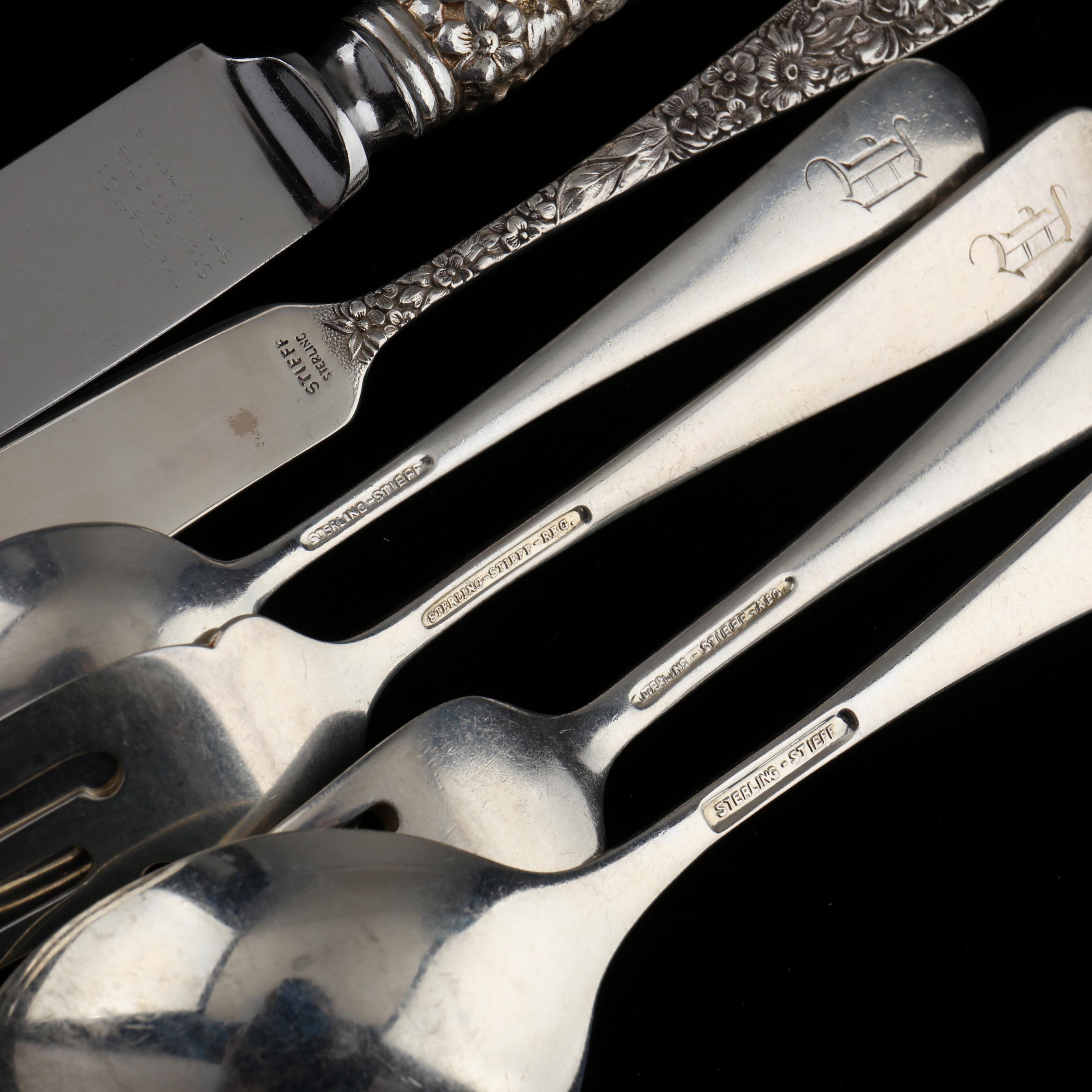 A Kirk Stieff Stieff Rose Sterling Silver Flatware Service (Lot
