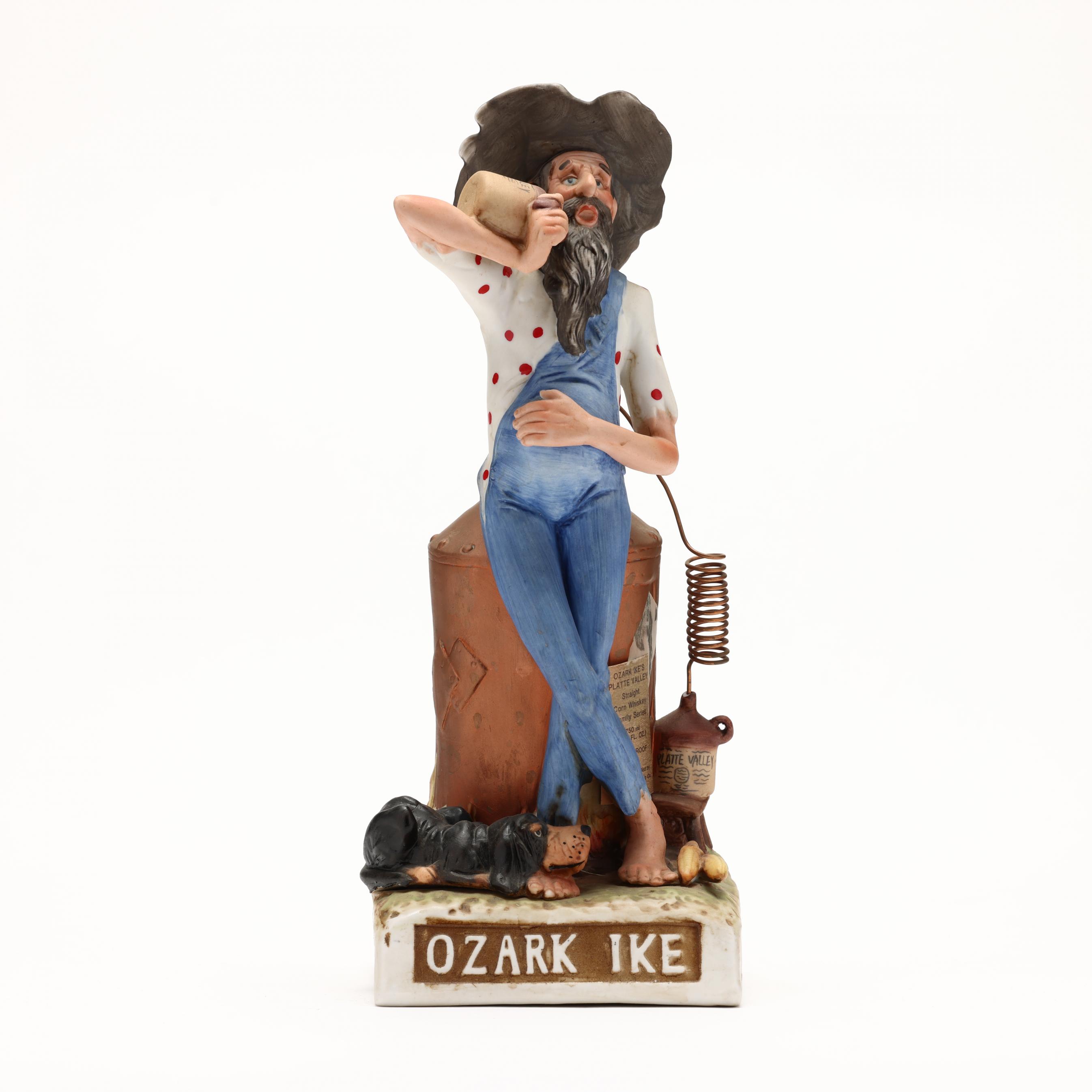 McCormick Corn Whiskey in Ozark Ike Platte Valley Decanter (Lot 