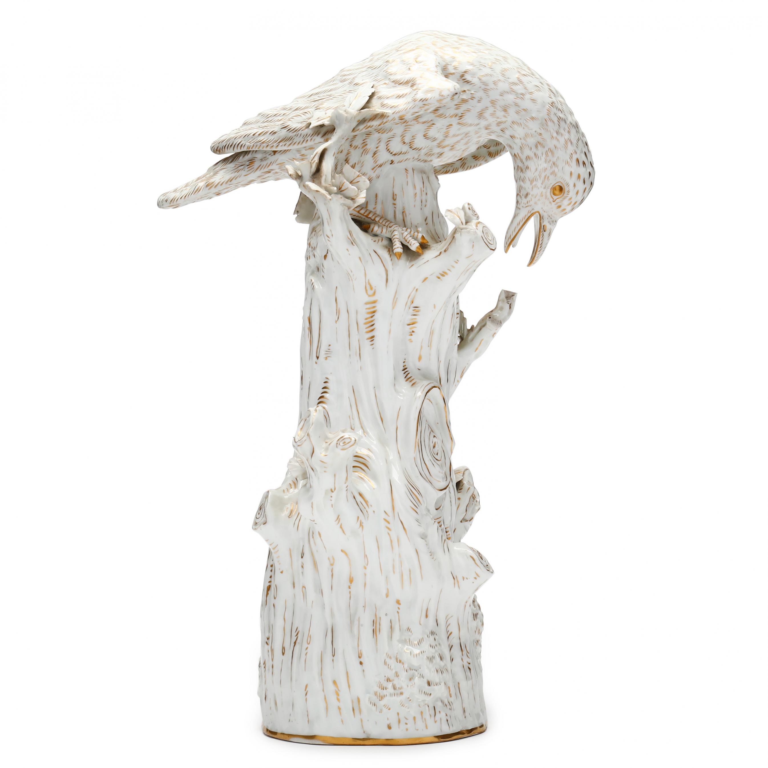 A Large Meissen Porcelain Model of a Jay on a Stump (Lot 2012