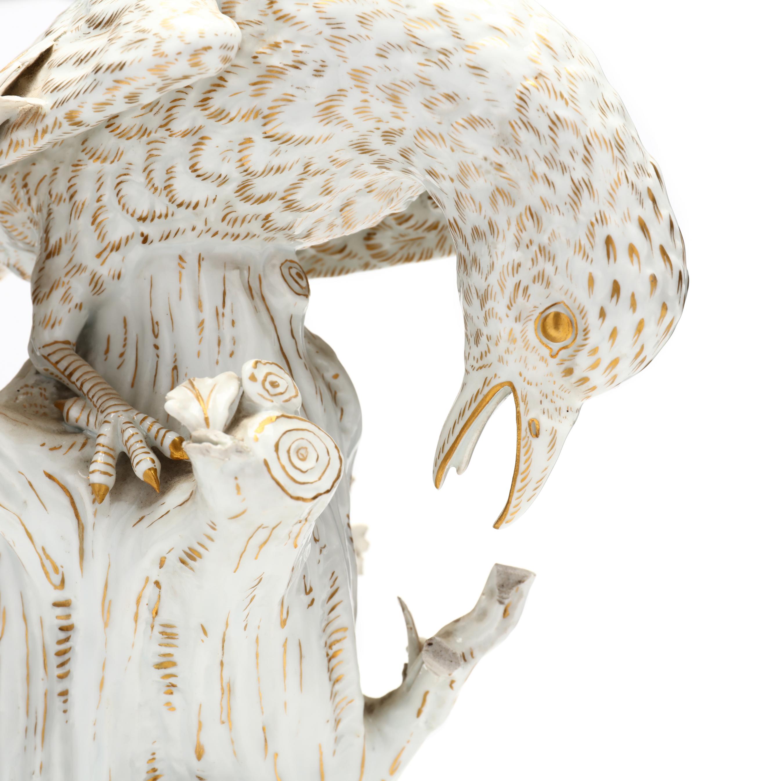 A Large Meissen Porcelain Model of a Jay on a Stump (Lot 2012