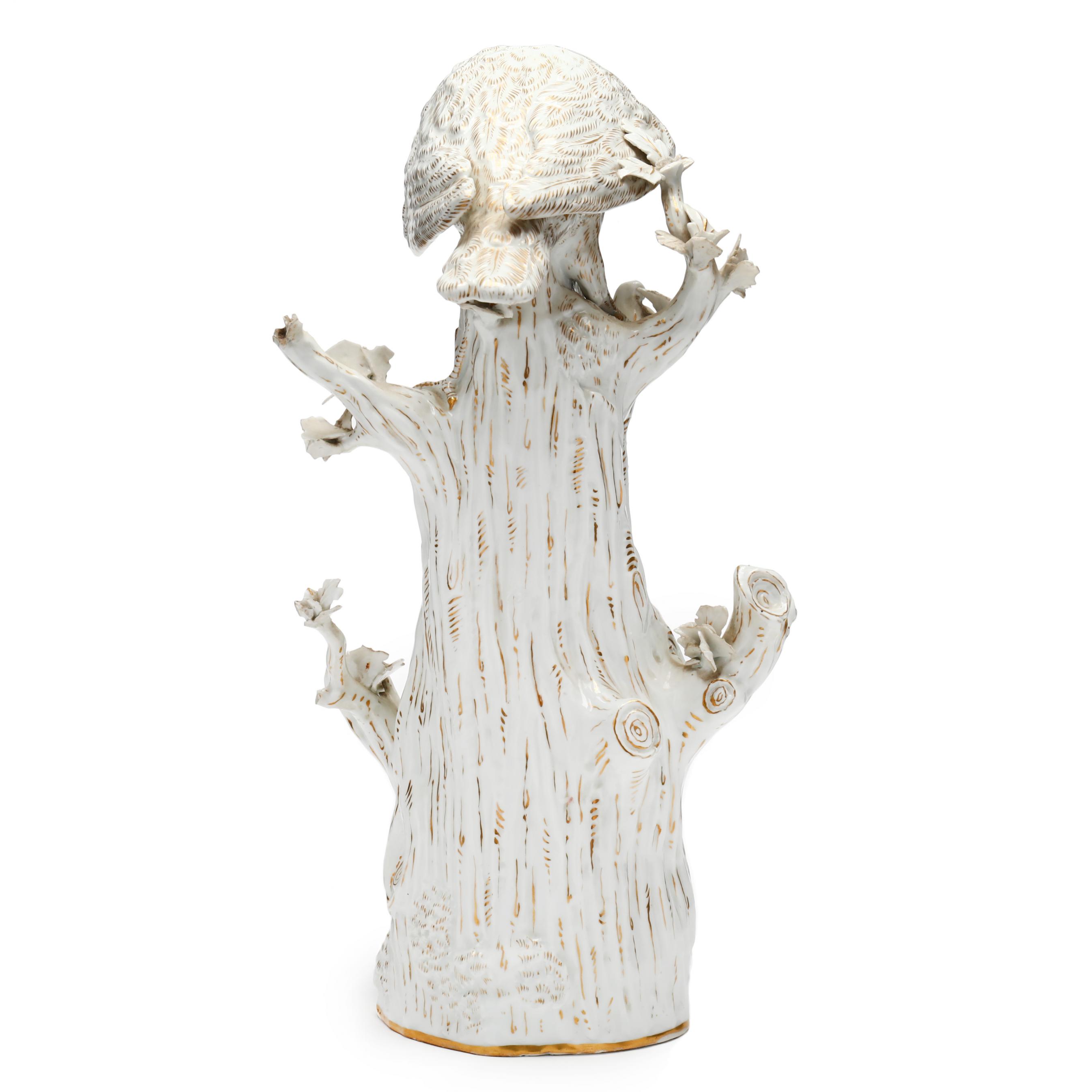 A Large Meissen Porcelain Model of a Jay on a Stump (Lot 2012