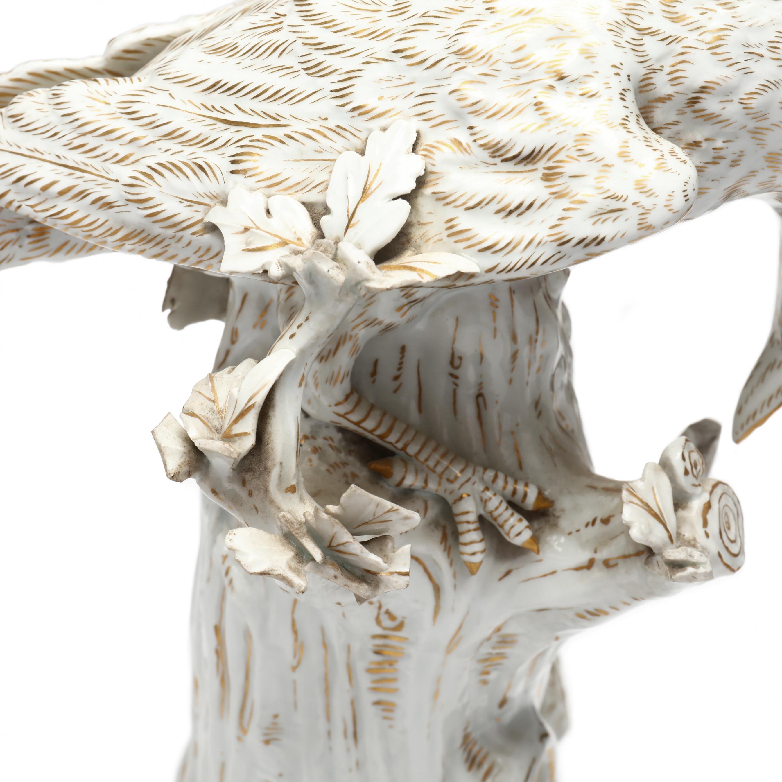 A Large Meissen Porcelain Model of a Jay on a Stump (Lot 2012