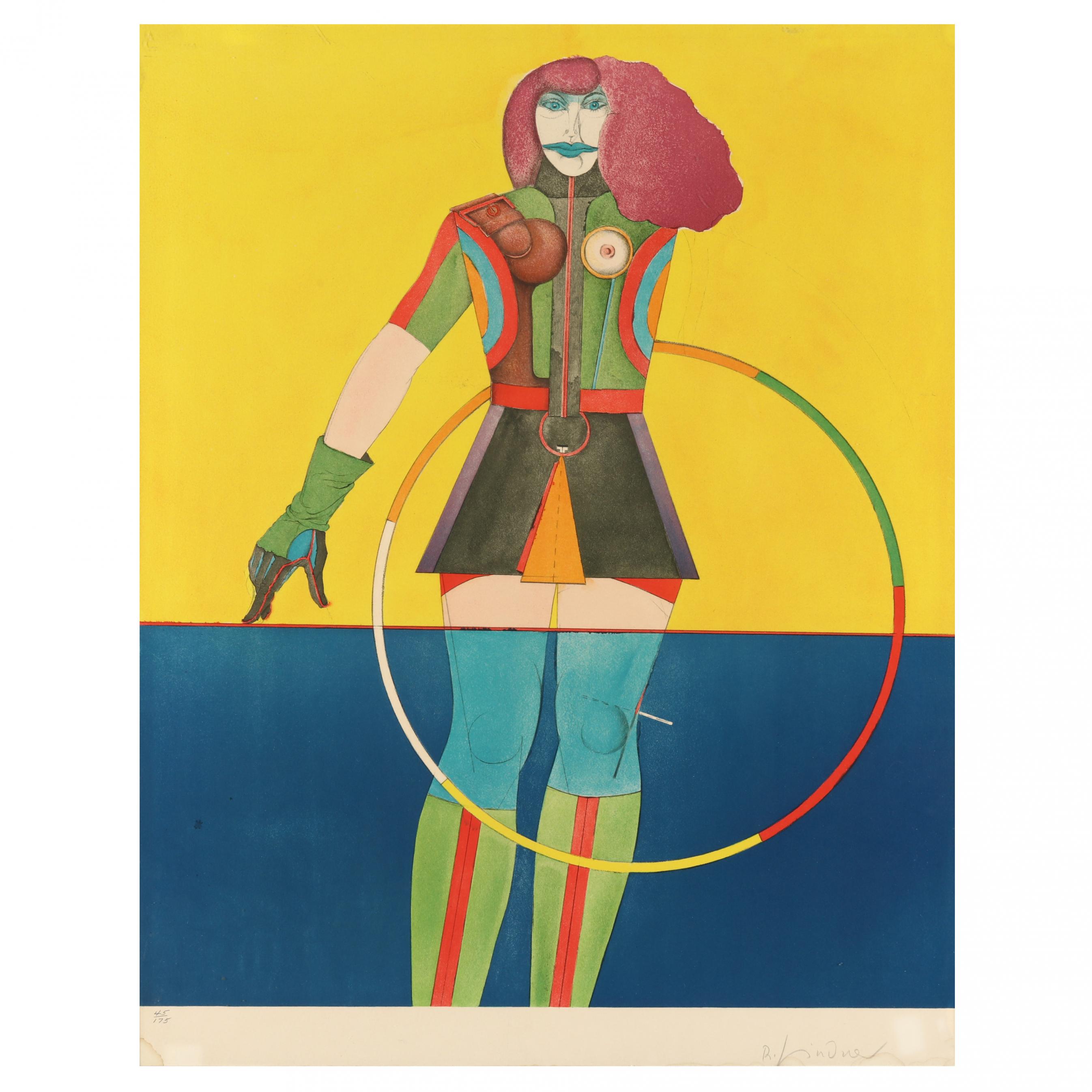 Richard Lindner (German, 1901-1978), Girl with Hoop (from