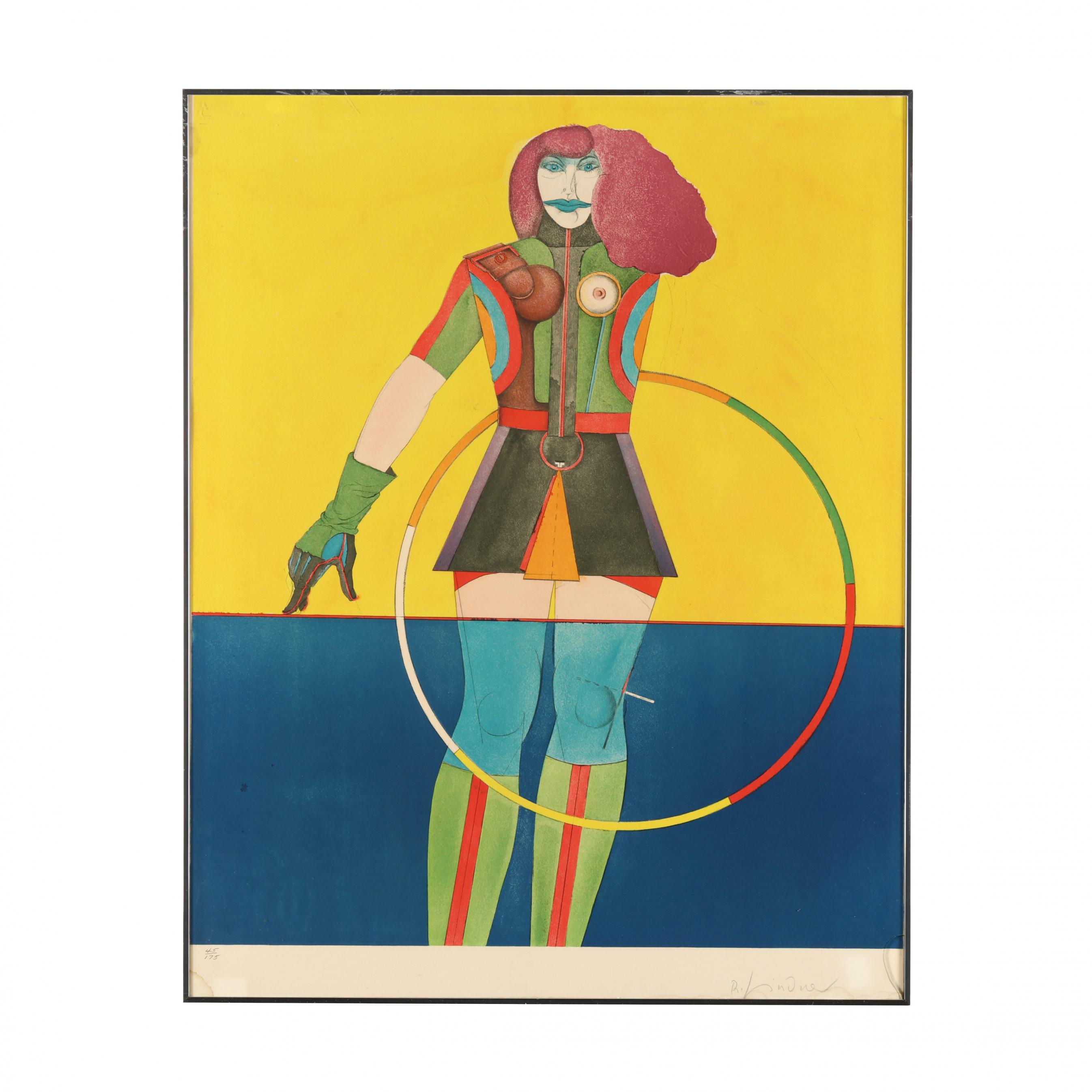 Richard Lindner (German, 1901-1978), Girl with Hoop (from