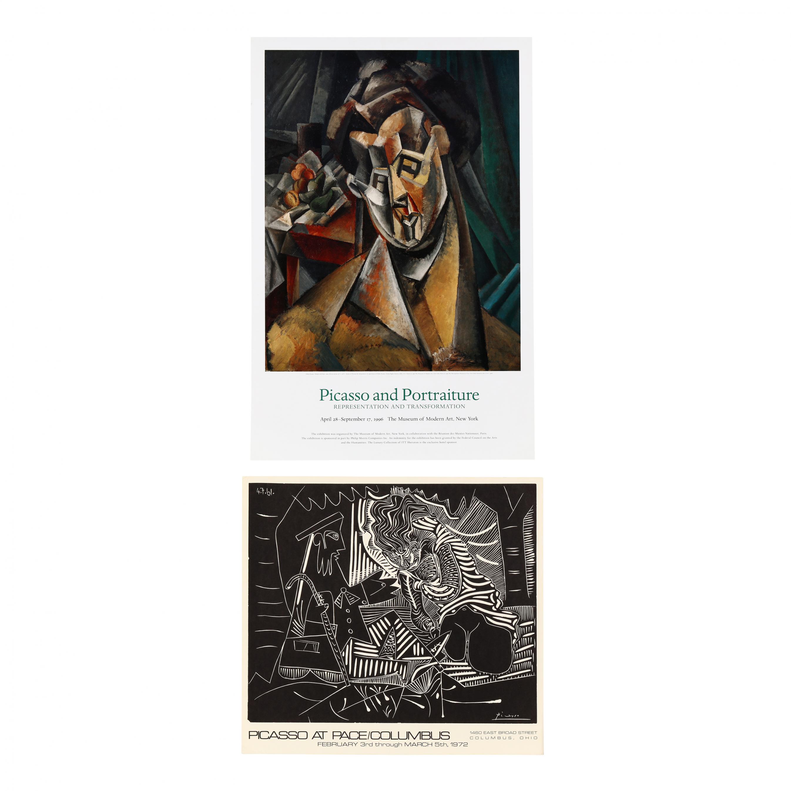 Pablo Picasso (Spanish, 1881-1973), Two Exhibition Posters (Lot