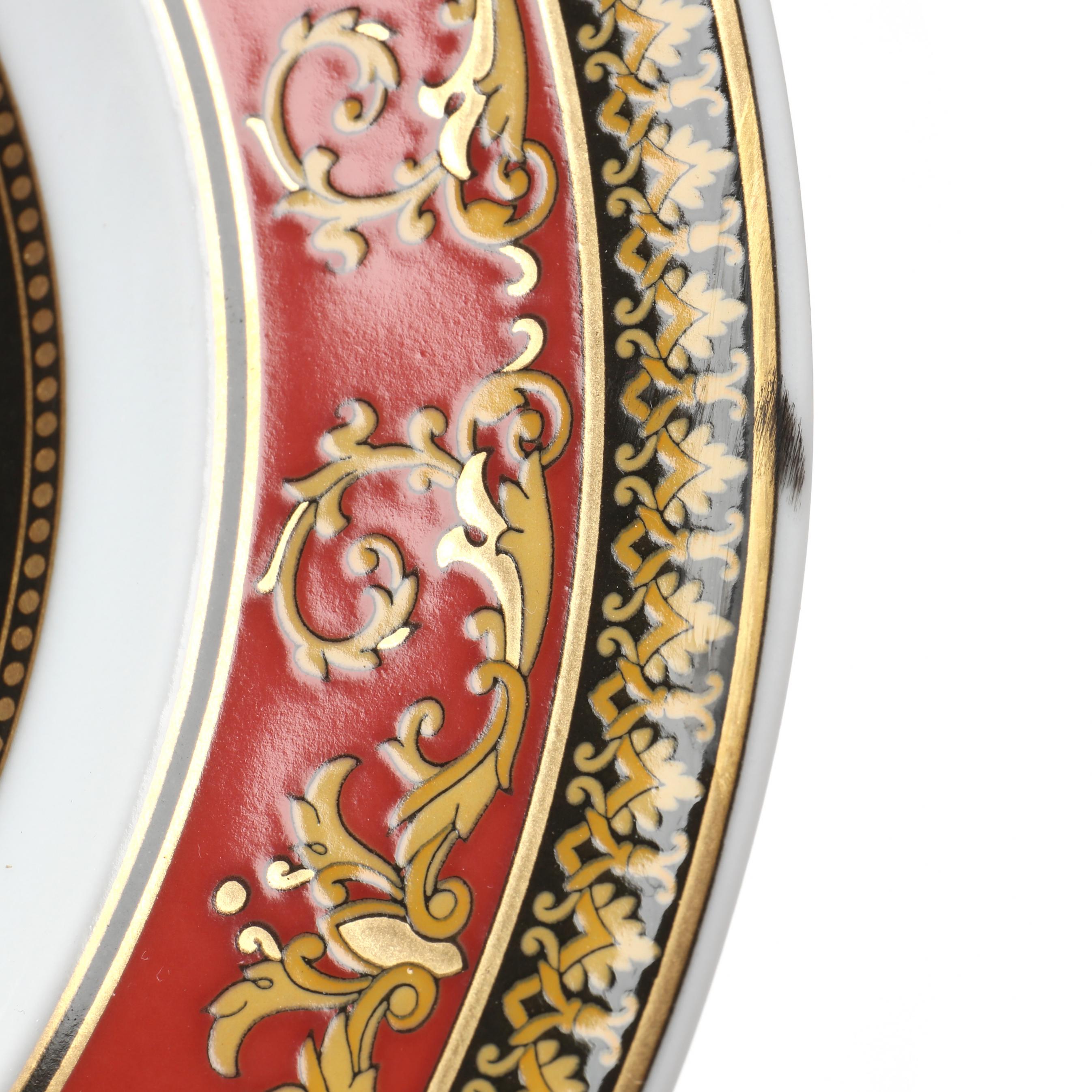 Rosenthal Versace Medusa Red, Partial Service for Five (Lot