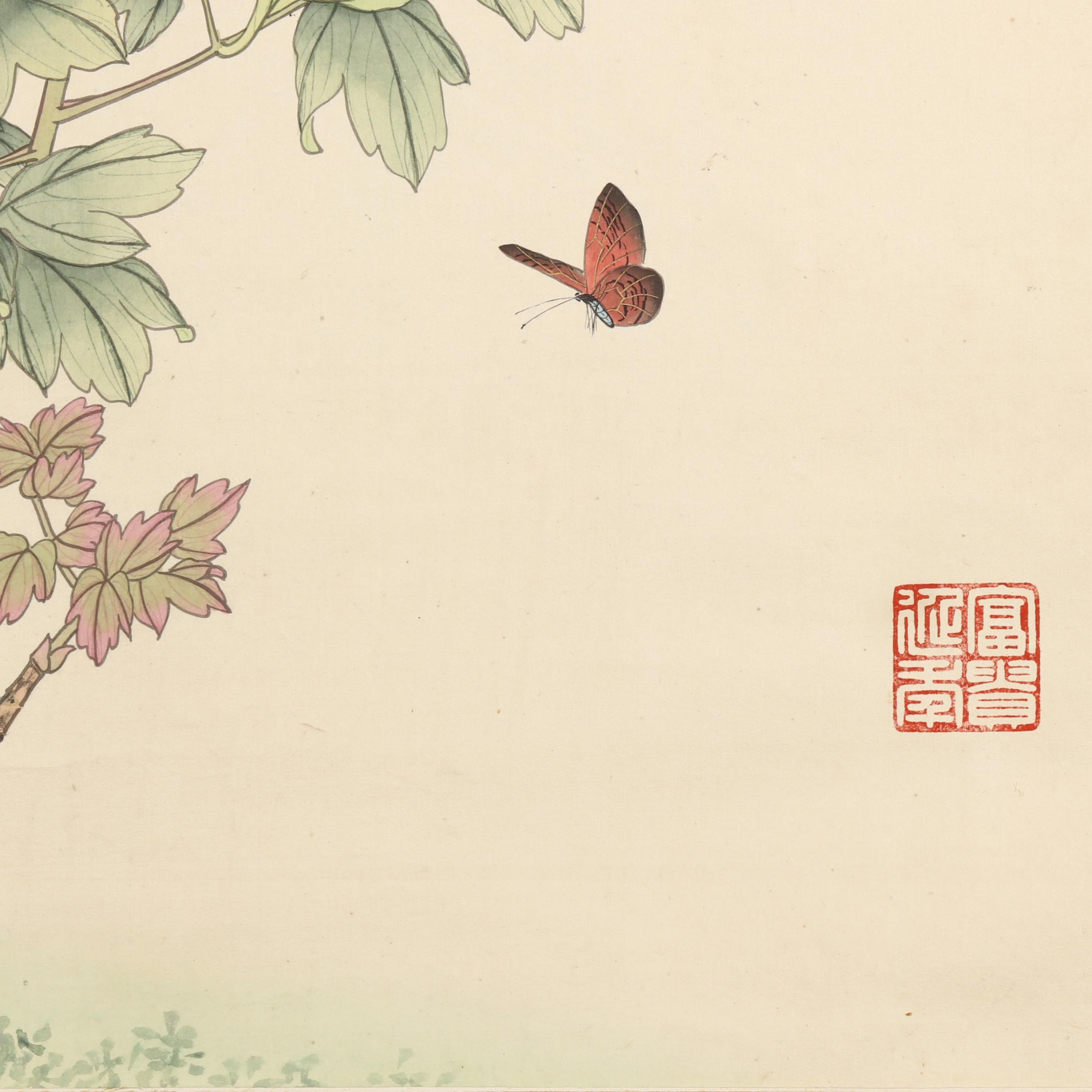 A Chinese Painting of One Hundred Butterflies (Lot 2097 - Asian