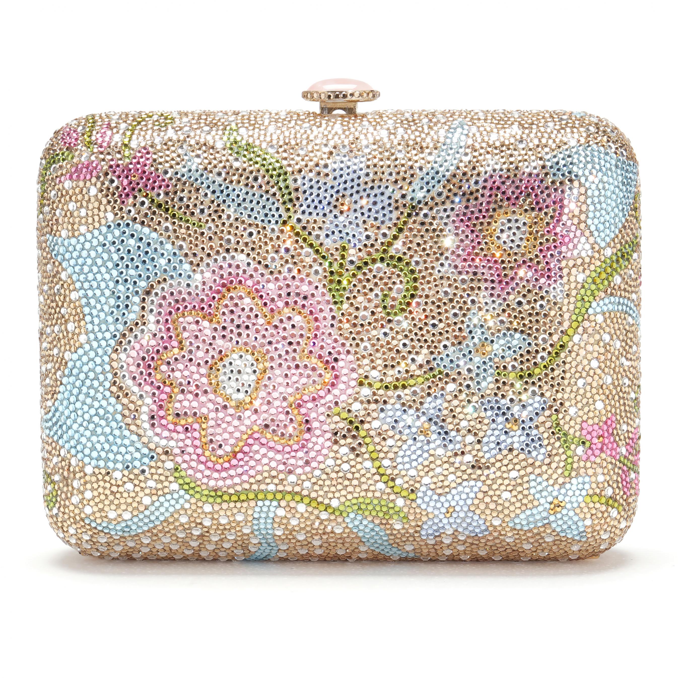 Judith Leiber Multi-Pastel Floral Crystal Clutch (Lot 3002 - )