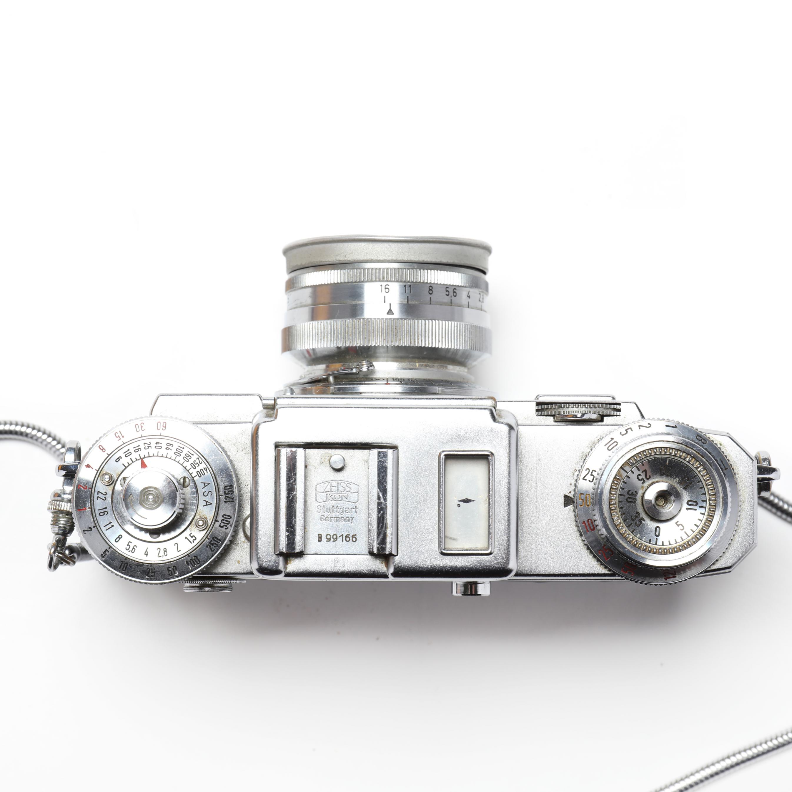 Cased Zeiss Ikon Contax IIIa Camera, with Three Lenses and