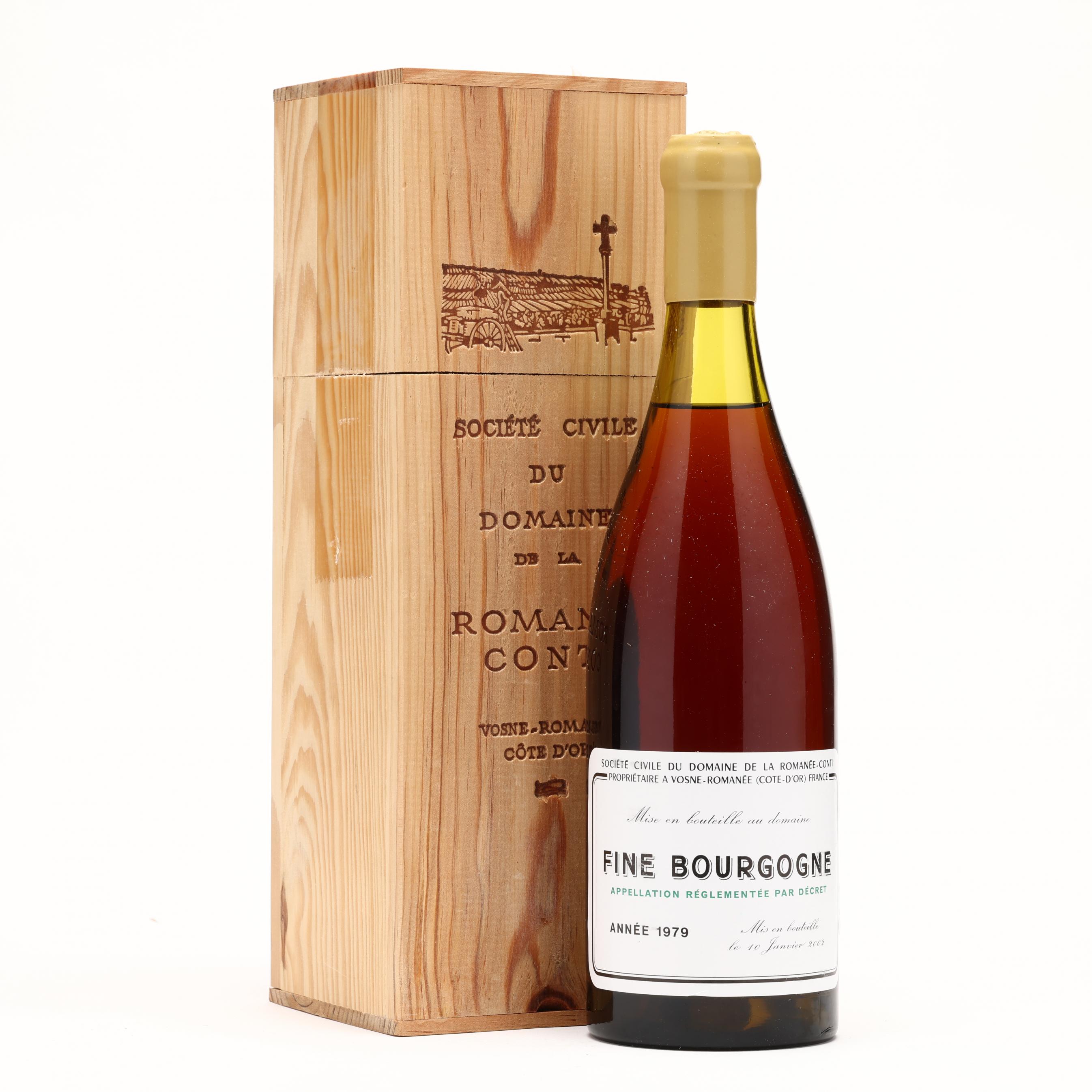 御専用　空箱Domaine de la Romanee Conti 木箱 Domaine de la Romanee Conti Fine Bourgogne Brandy - Vintage 1979