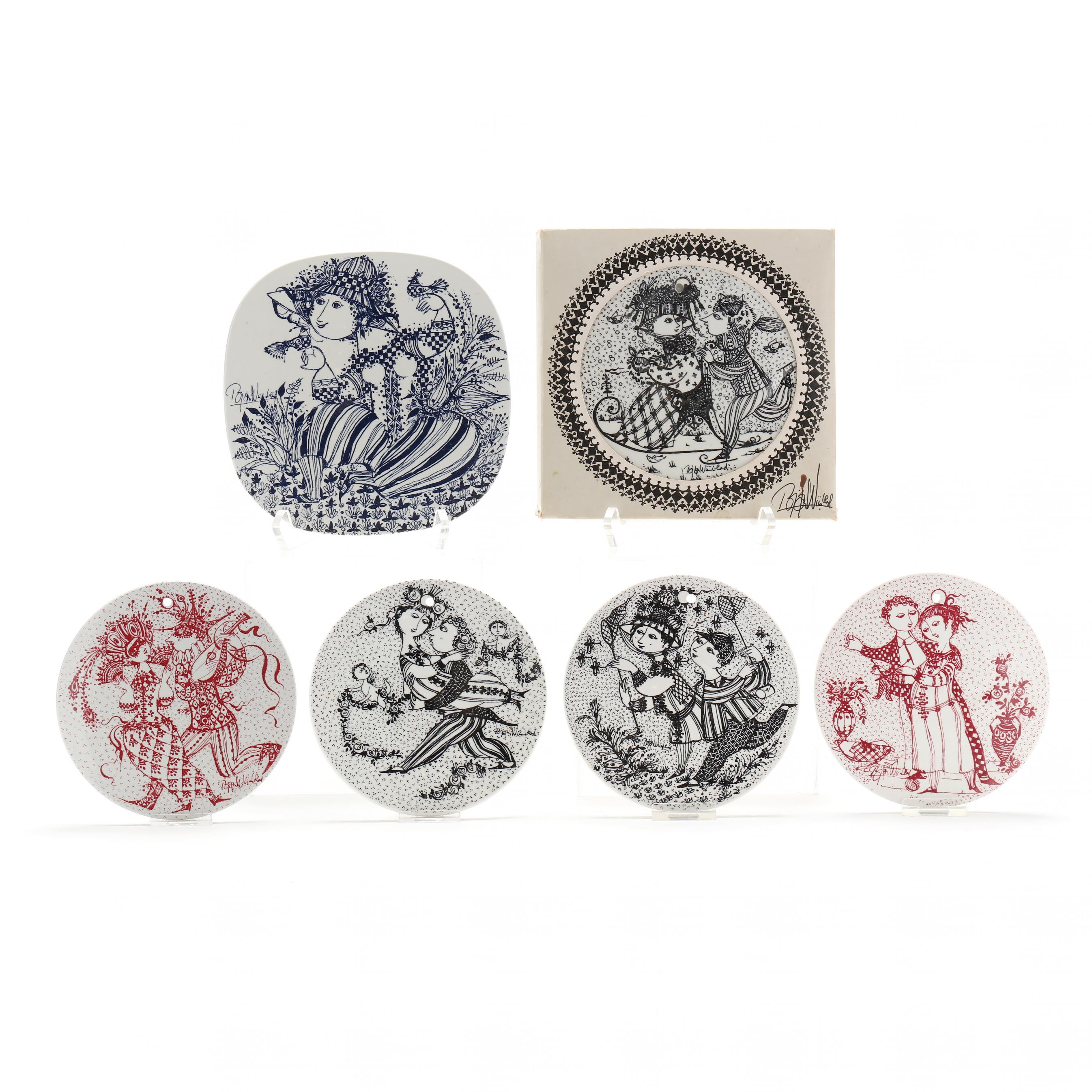 Bjørn Wiinblad (Danish, 1919-2006), Collection of Porcelain Wall