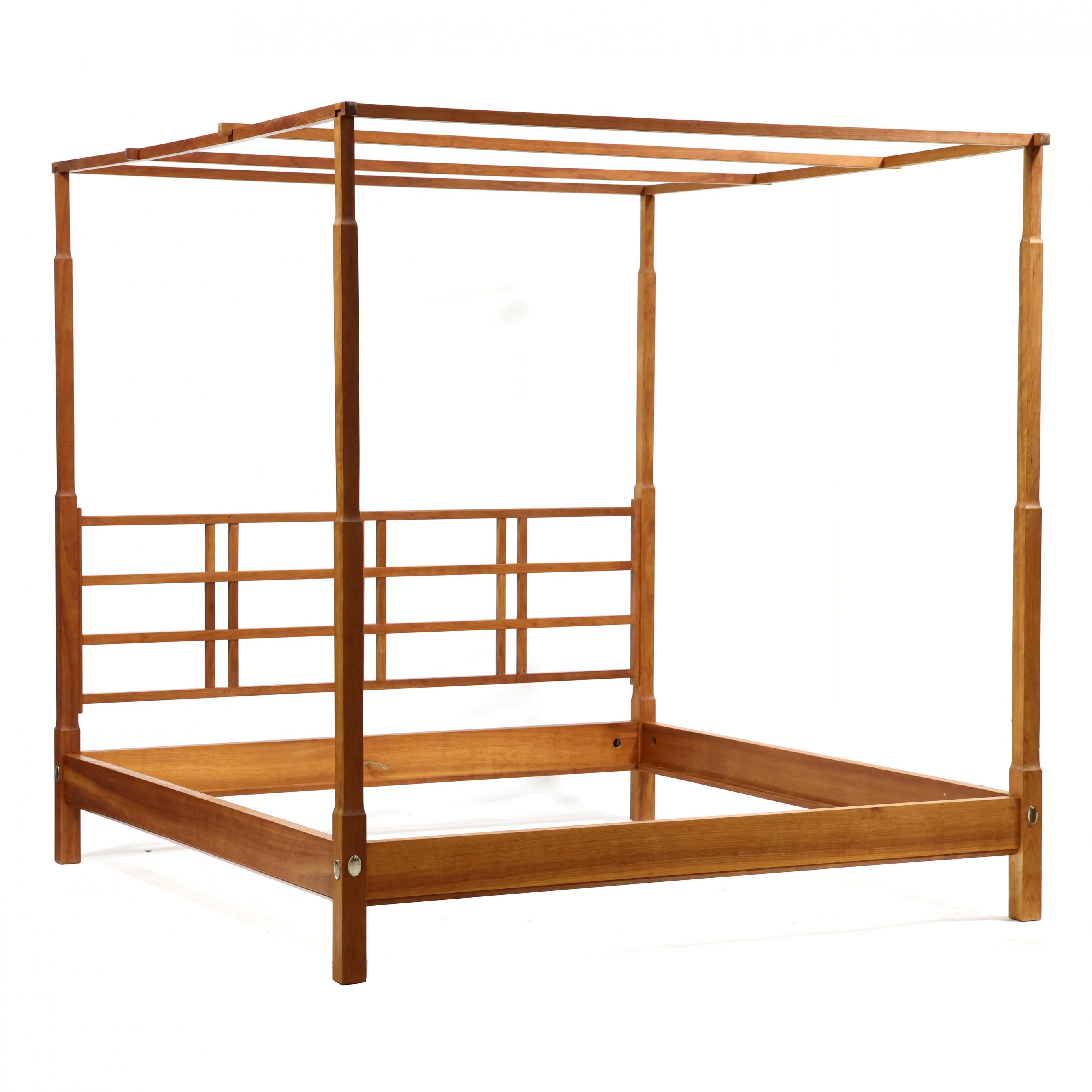 Thomas Moser, Cherry King Size Bed with Tester (Lot 4034 - May