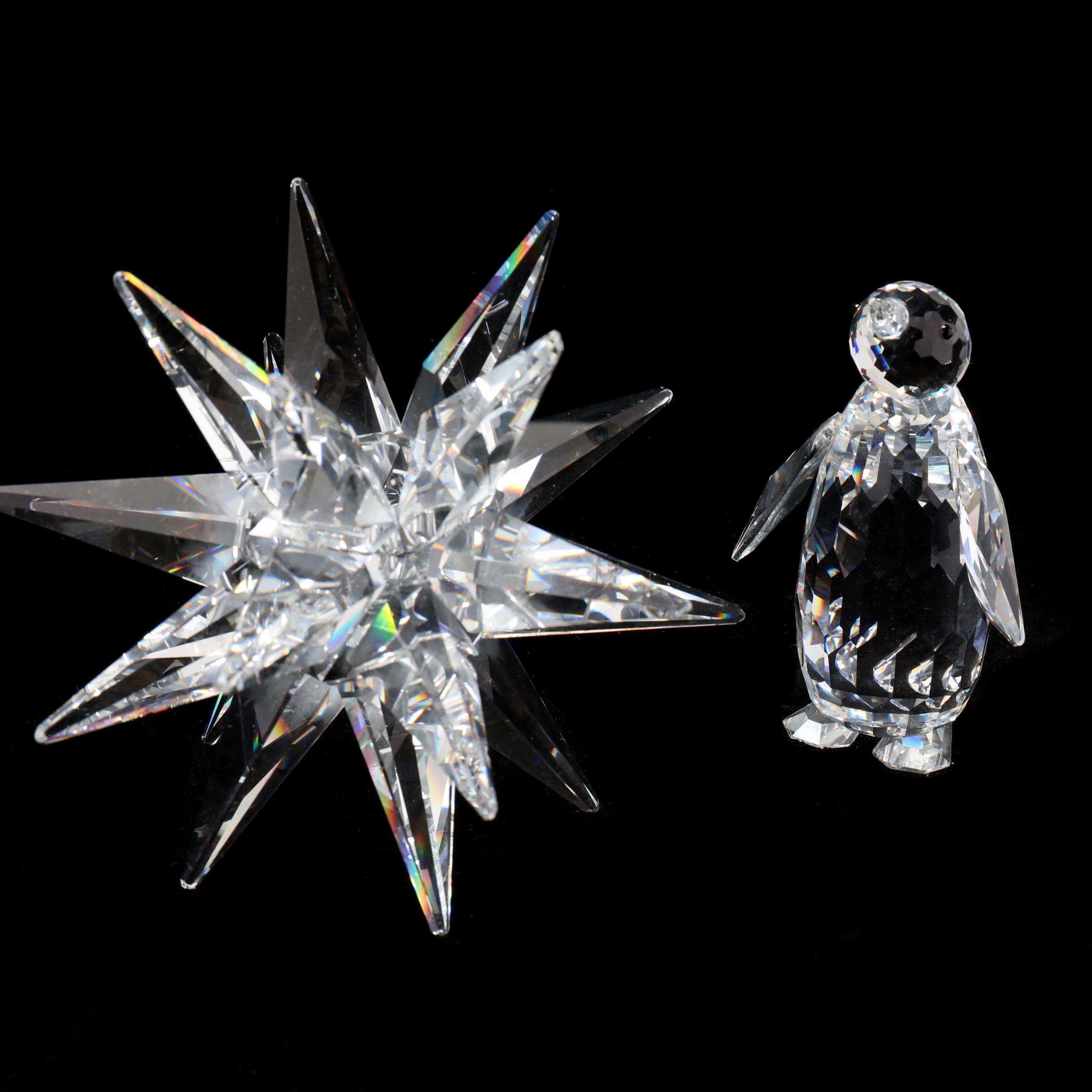 Swarovski, Collection of Holiday Crystal Figures and Accessories