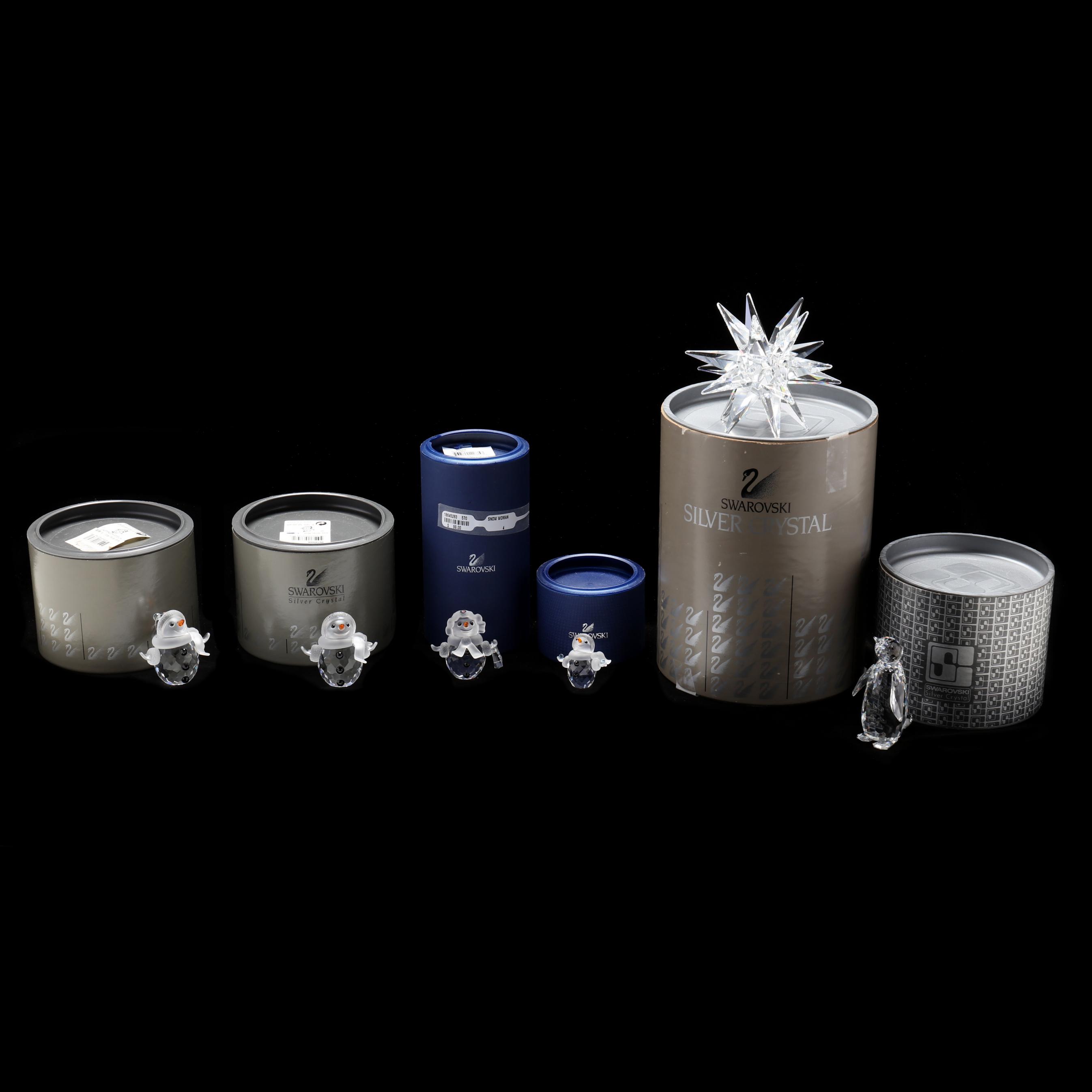 Swarovski, Collection of Holiday Crystal Figures and Accessories